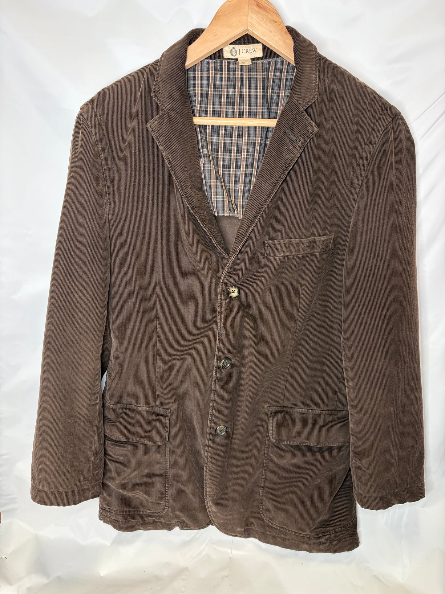 J. Crew Brown Corduroy Elbow  Blazer Men's Size Small