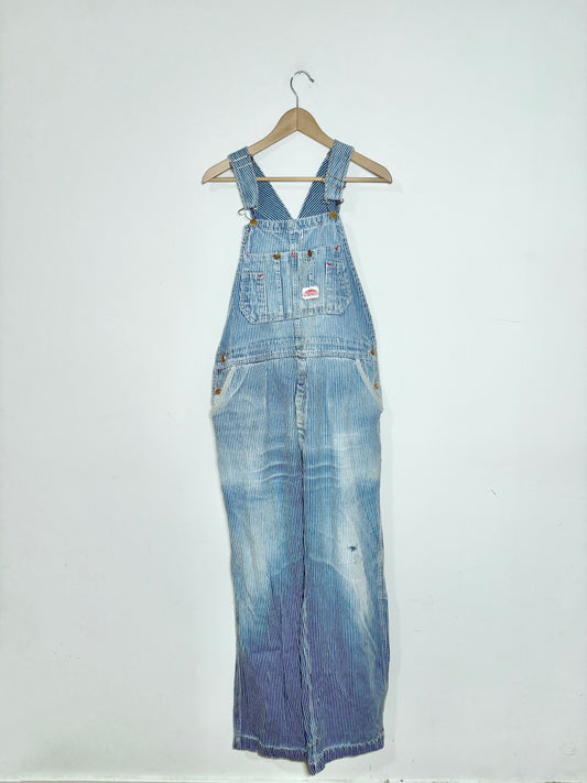 Round House hickory stripe overalls