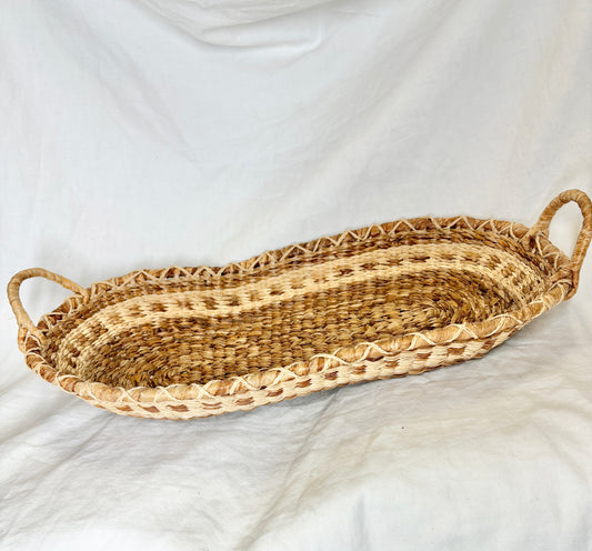 Oval Woven Basket Tray