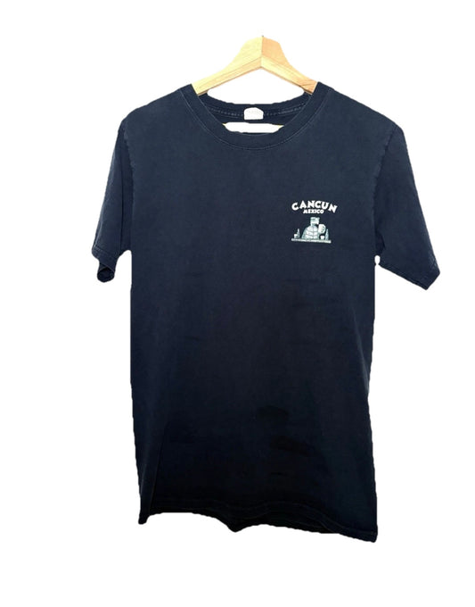 Vintage Cancun Mexico T- Shirt Size S In Black Color