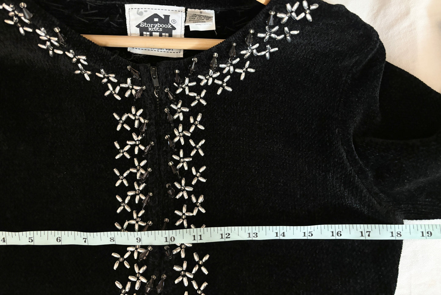 Black Beaded Cardigan