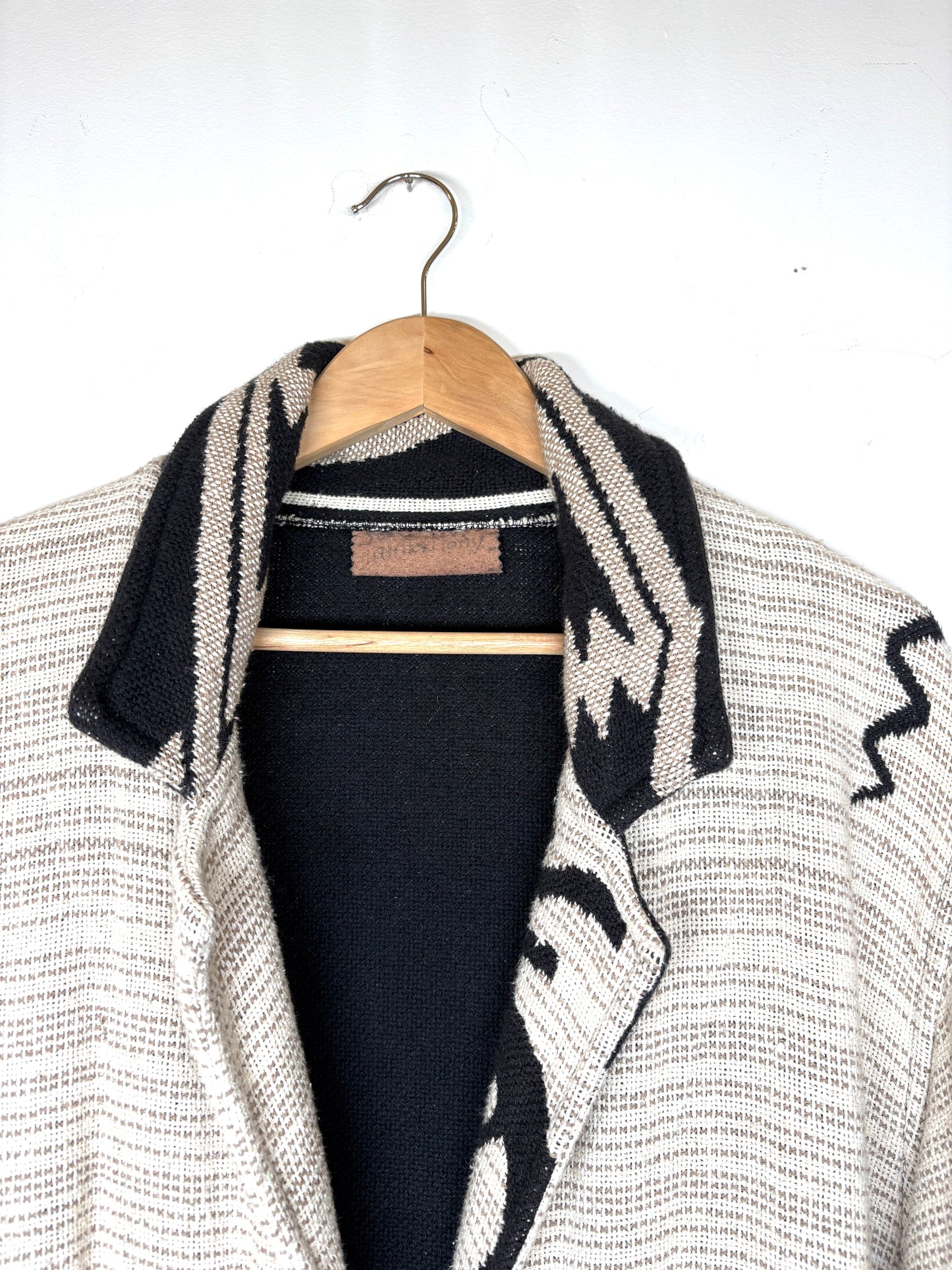 Southwestern Cardigan Sweater Native American Petroglyphs Kokopelli Sz S/M USA