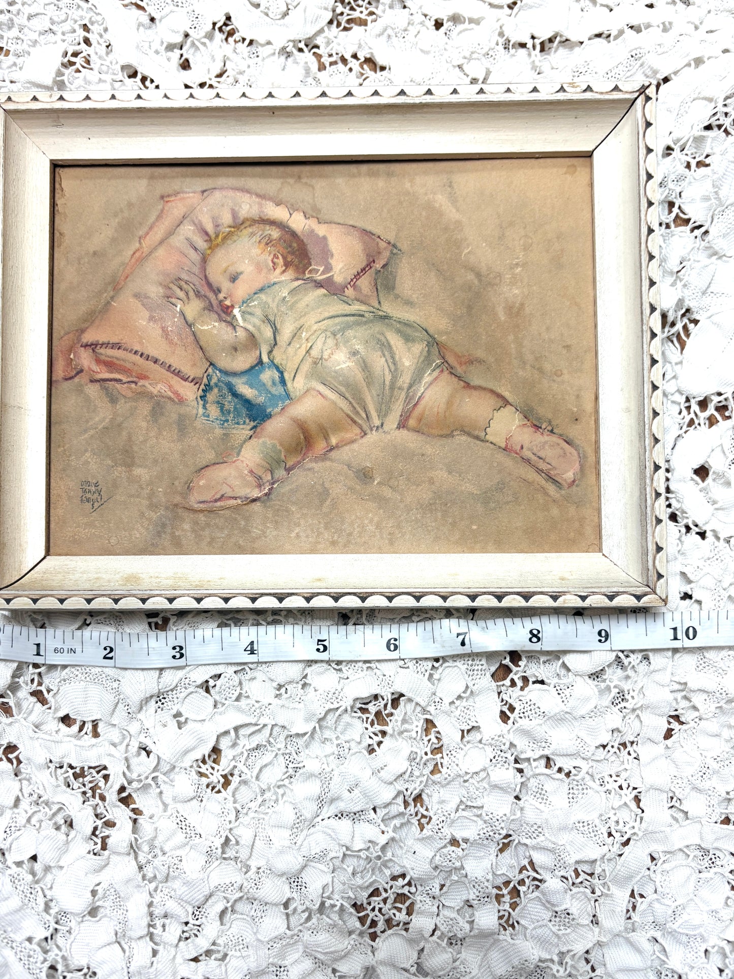Vintage 1941 Sleeping Baby Weather Forecaster Framed Print Lewis Anker