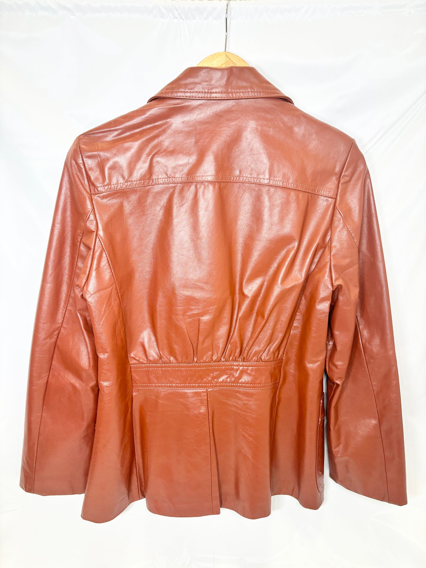 1970's Brown Leather Blazer Jacket