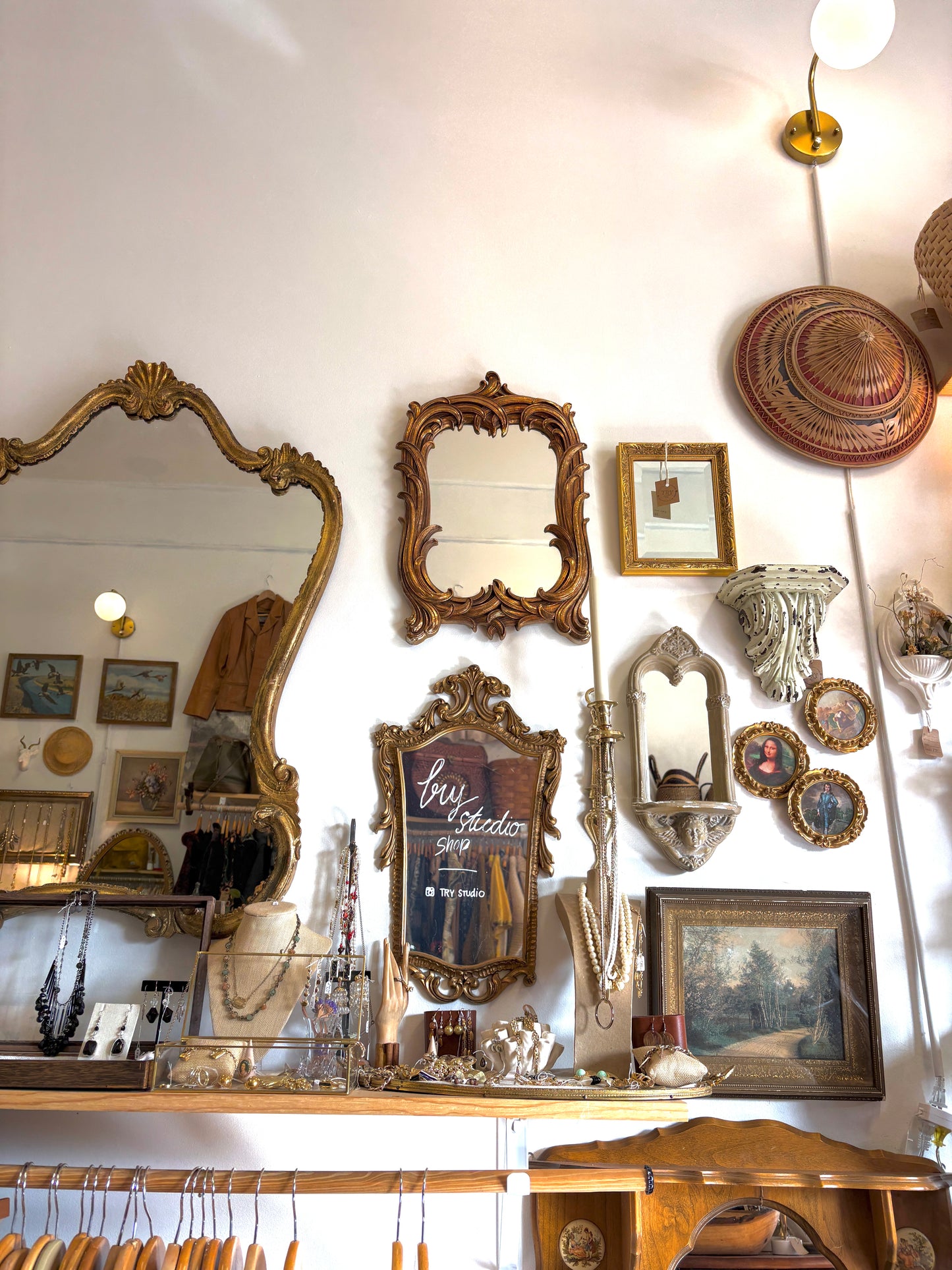 Vintage Ornate Gold Hard Plastic Wall Plaque/Frames set of 3