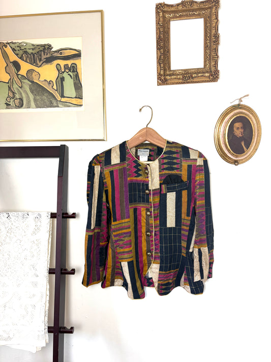 Vintage Women’s Super fun Tina Barrie Petites retro vintage button top Size 6