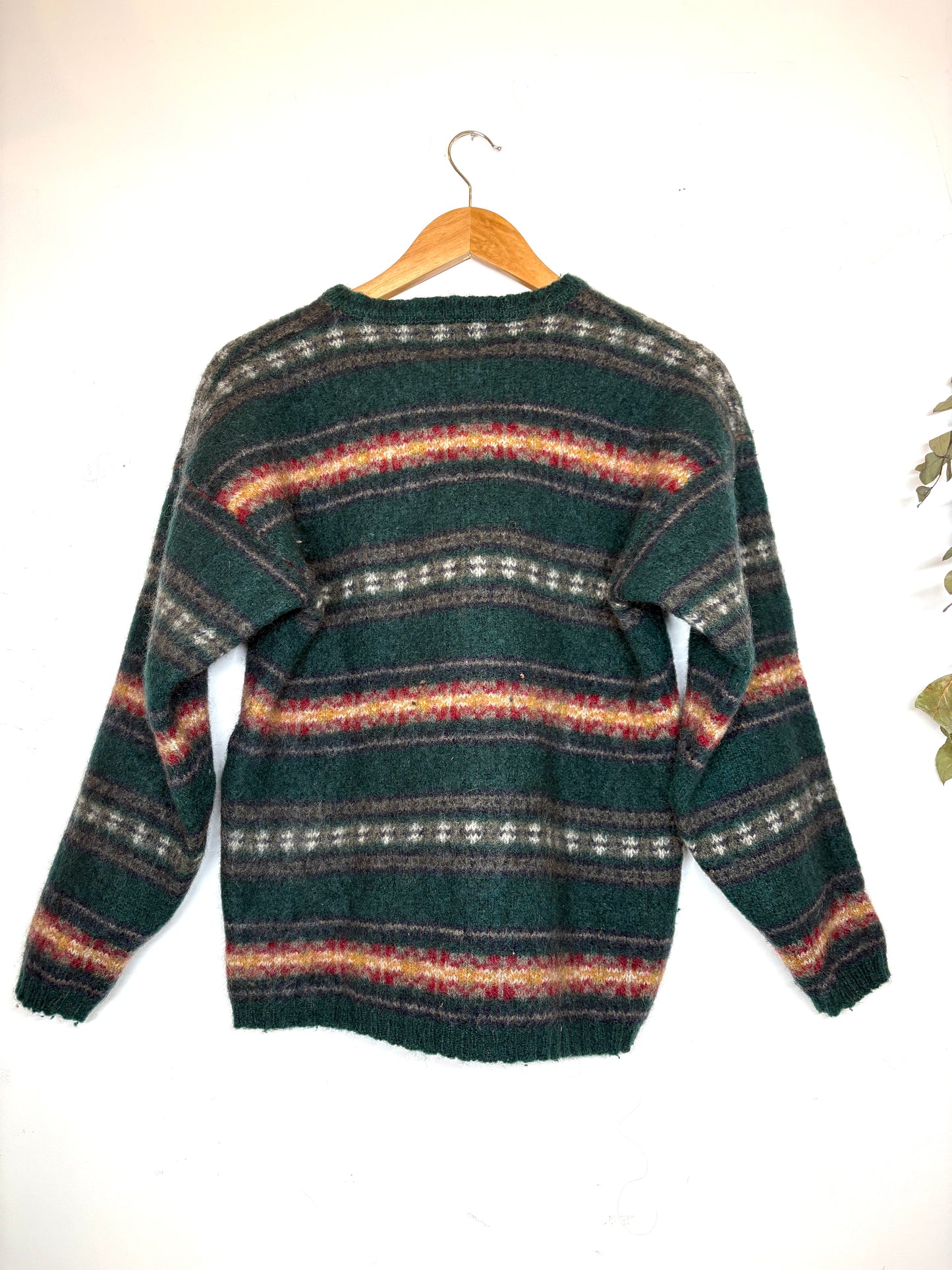 Vintage Woolrich Sweater Wool size L Woven Knit Pull Over Made in USA