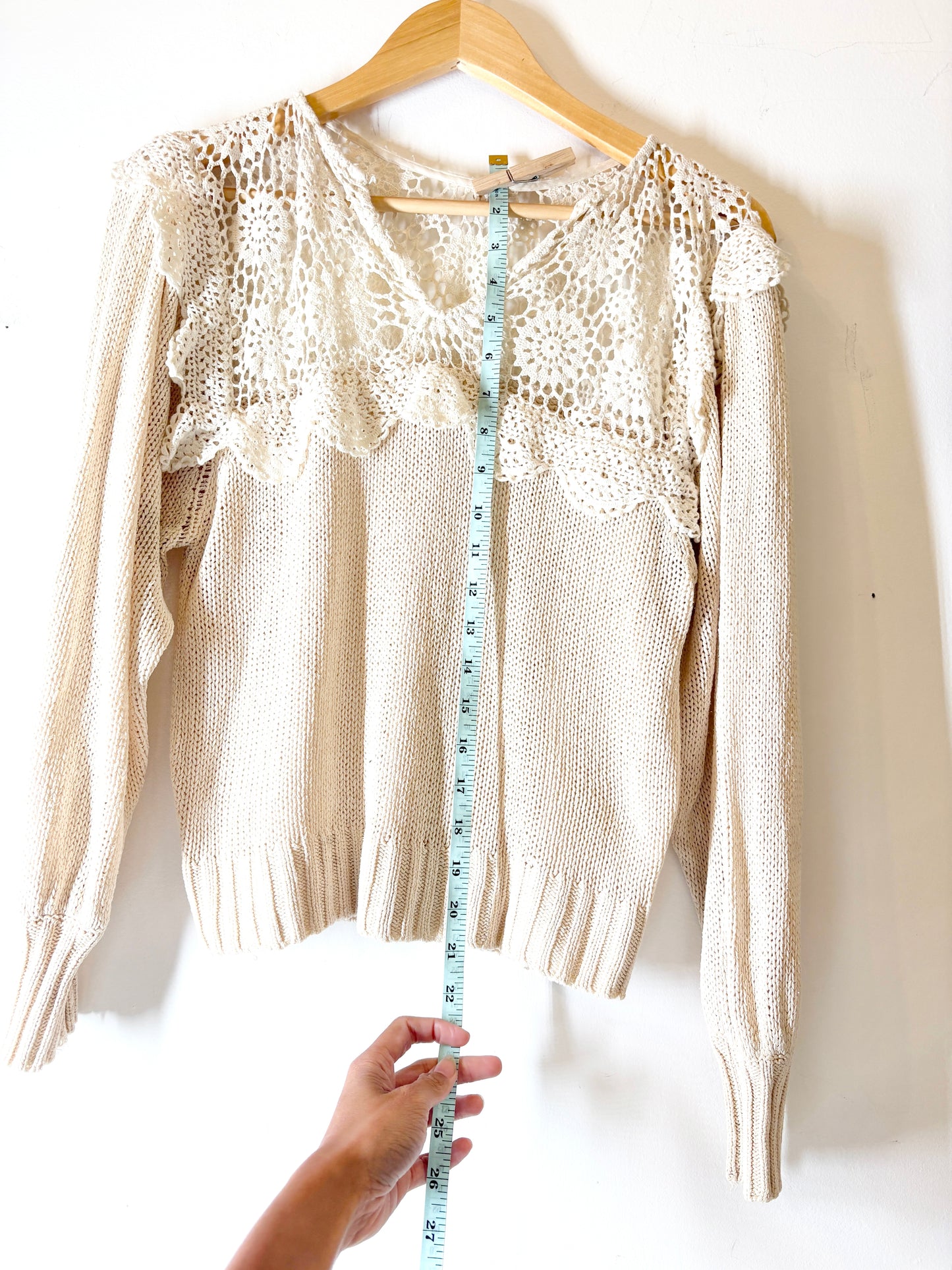 Timeless Crochet Lace Sweater
