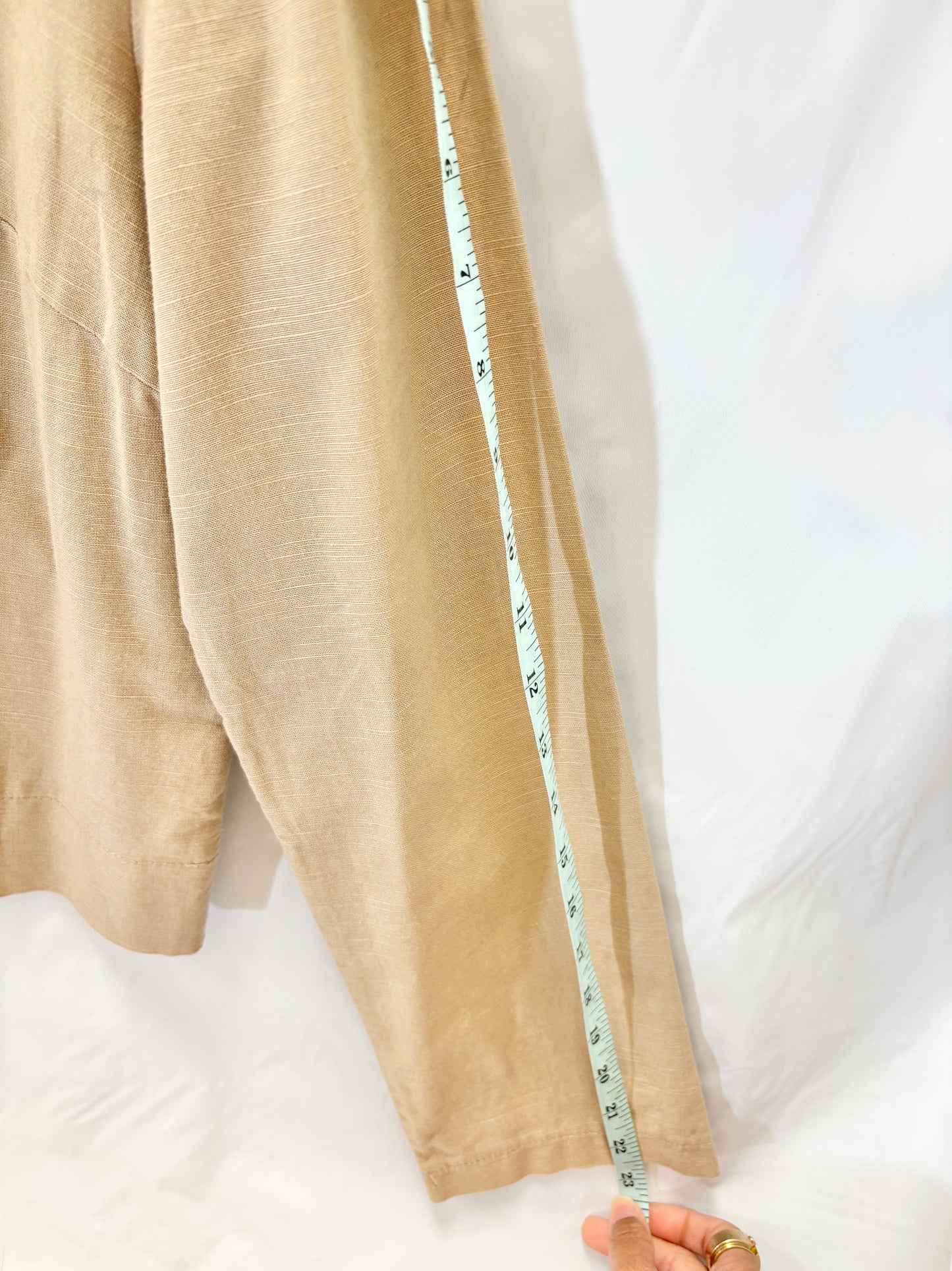 Linen-Cotton Long Sleeve Top