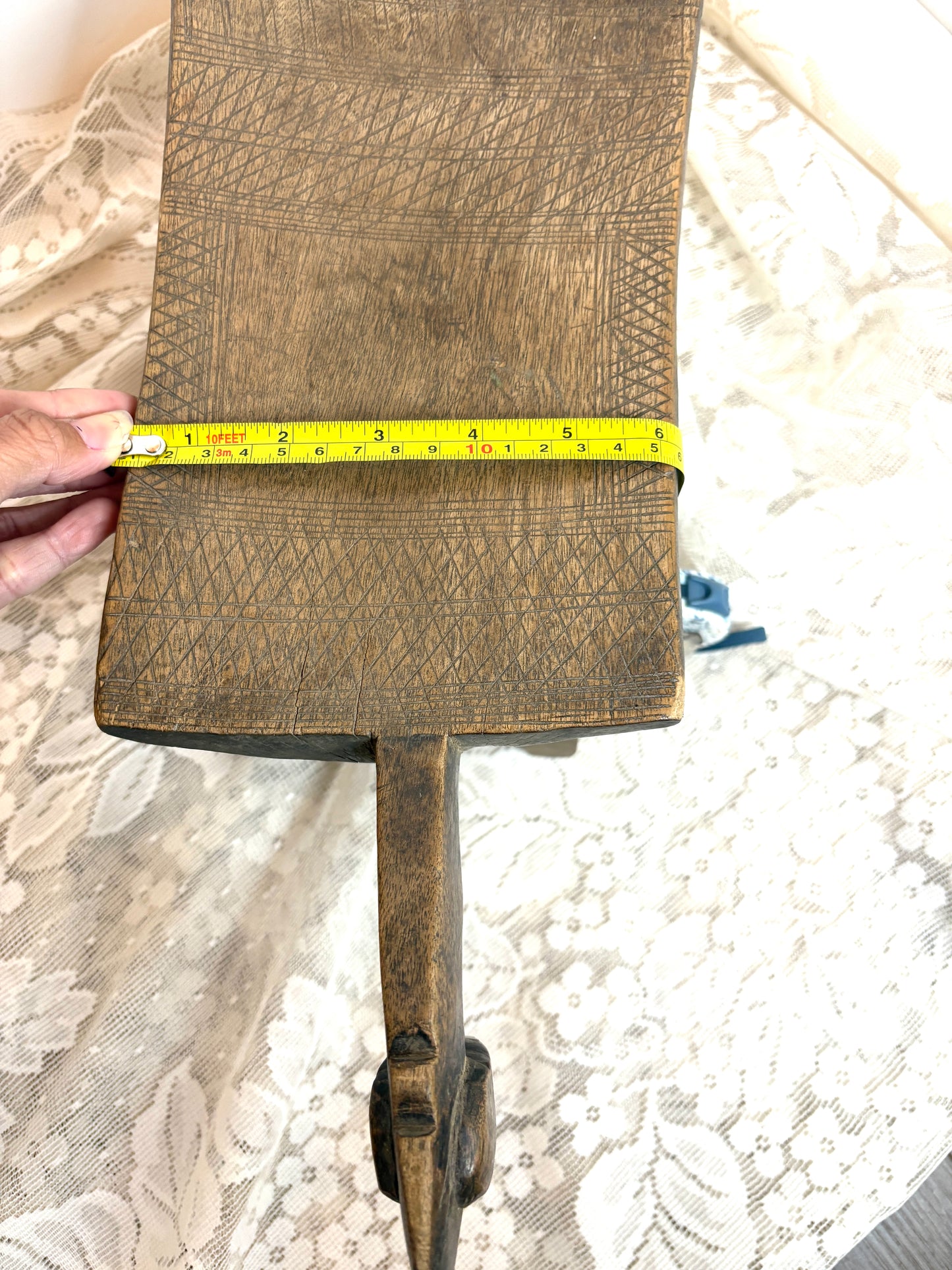 Vtg African Burkina Faso Bob Bwa Mossi Lobi Human Head Handle Primitive Sm Stool