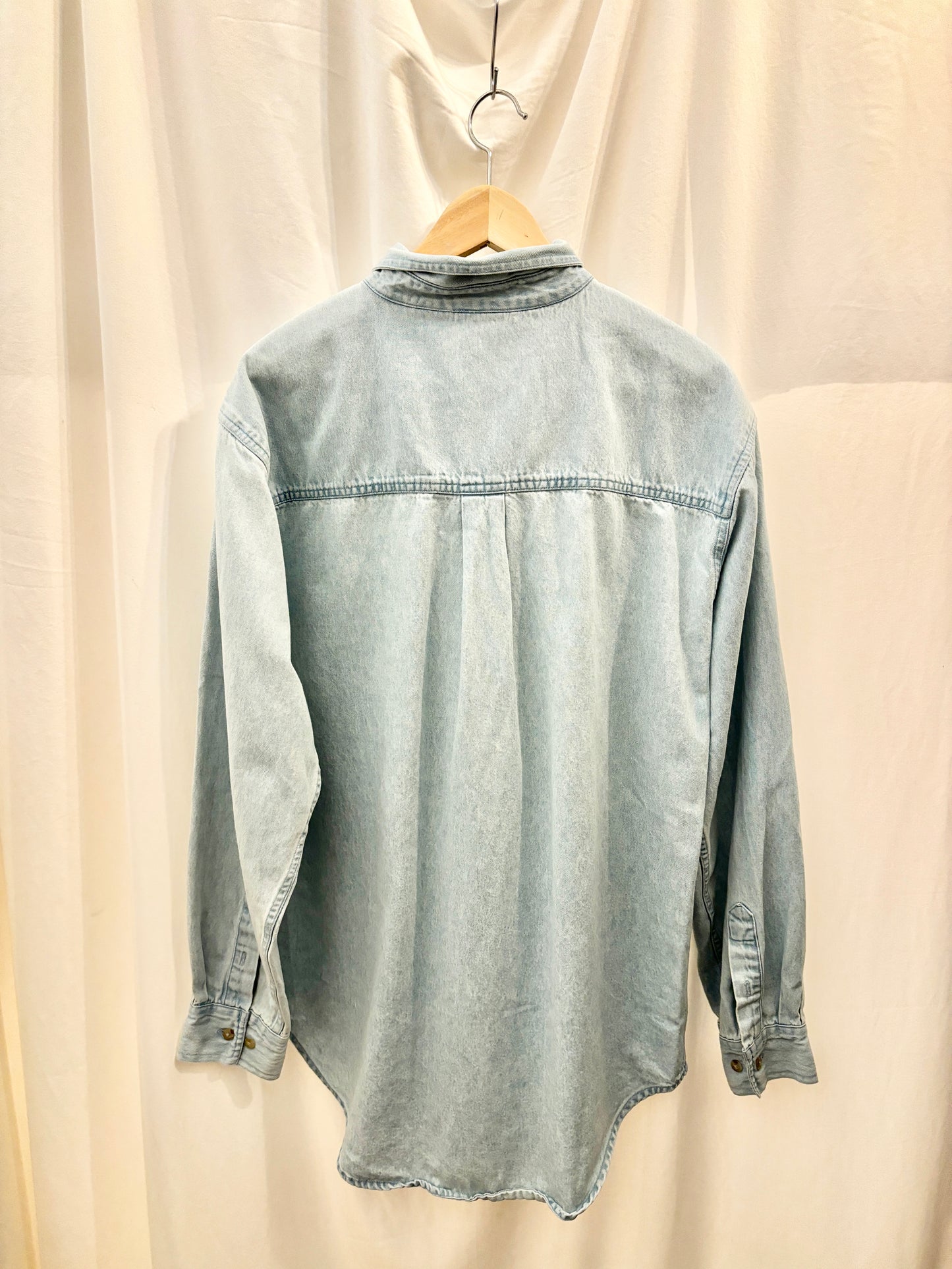 Oakland Raiders Embroidered Denim Shirt