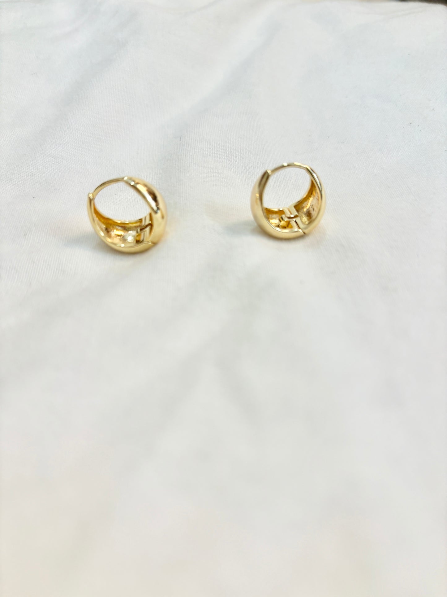 24K gold filled dome hoops