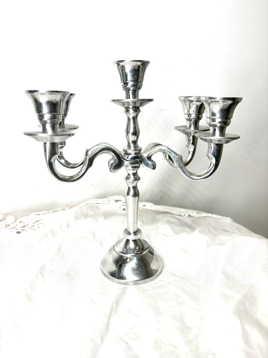 5 Branch Aluminum Candelabra / Candle Holder