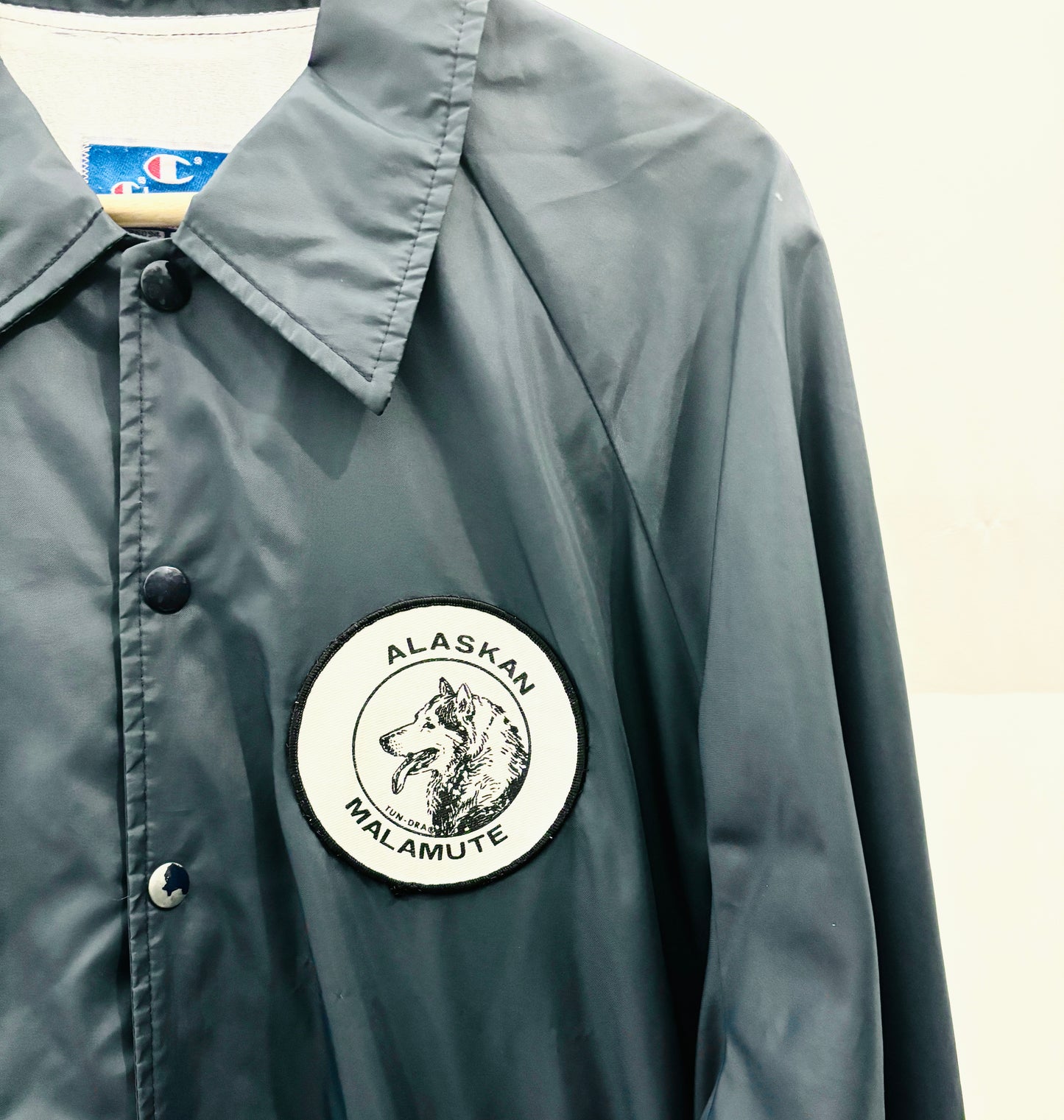 Champion Blue Jacket with Alaskan dog patch