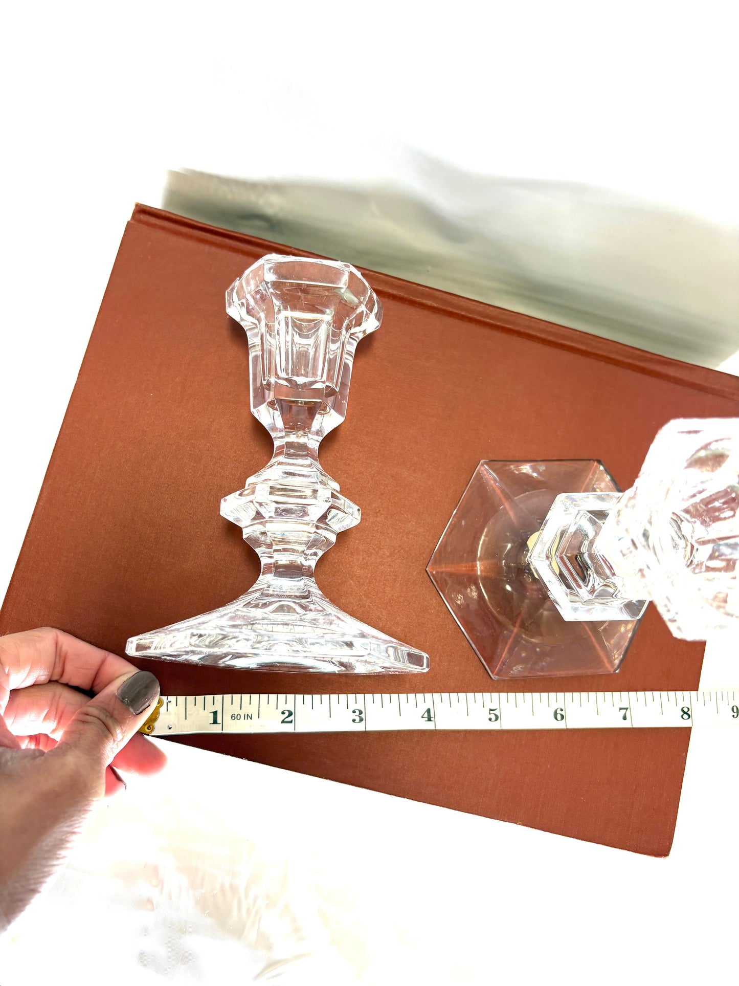 Golden Crown Genuine Lead Crystal Candle