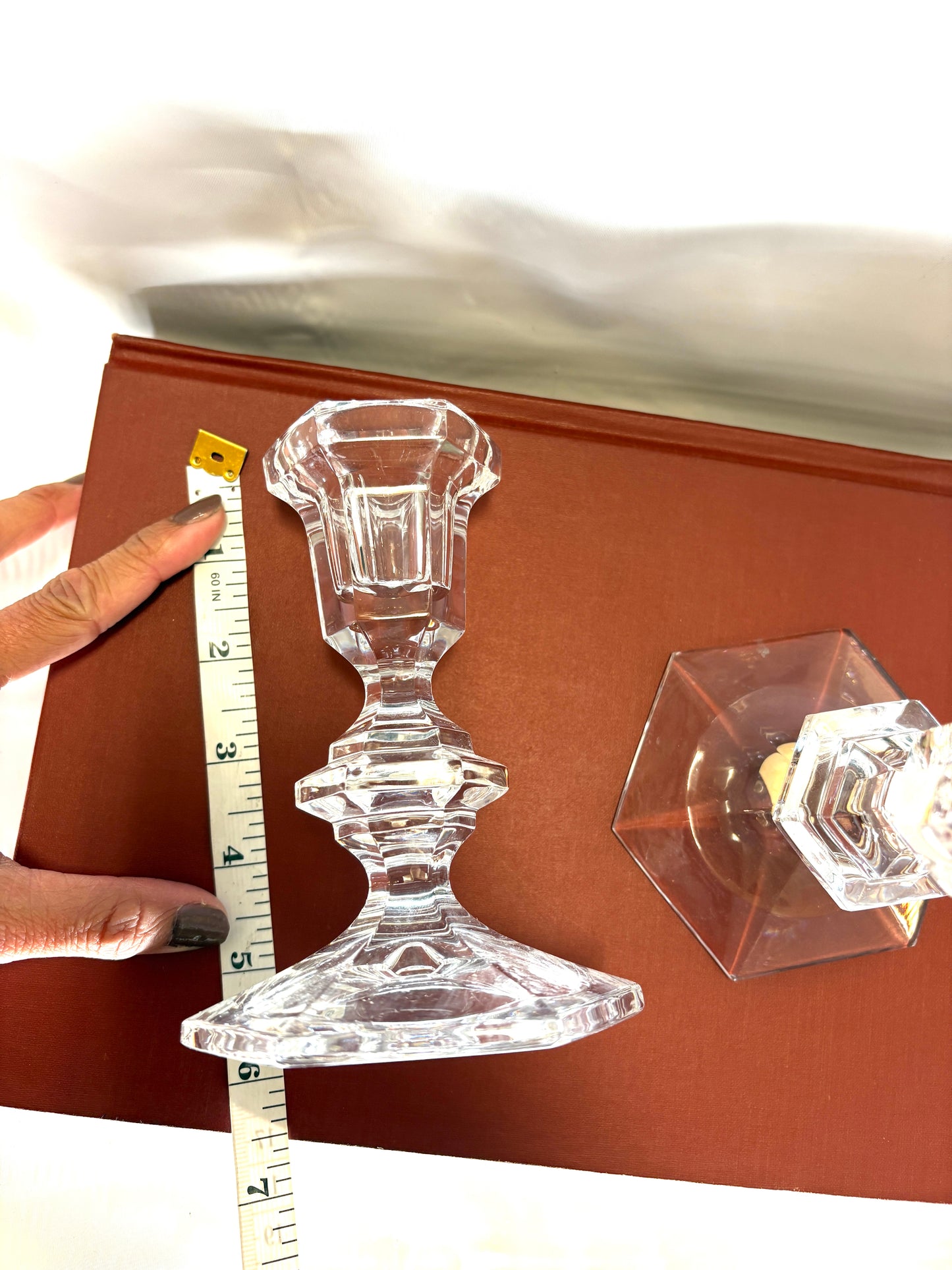 Golden Crown Genuine Lead Crystal Candle