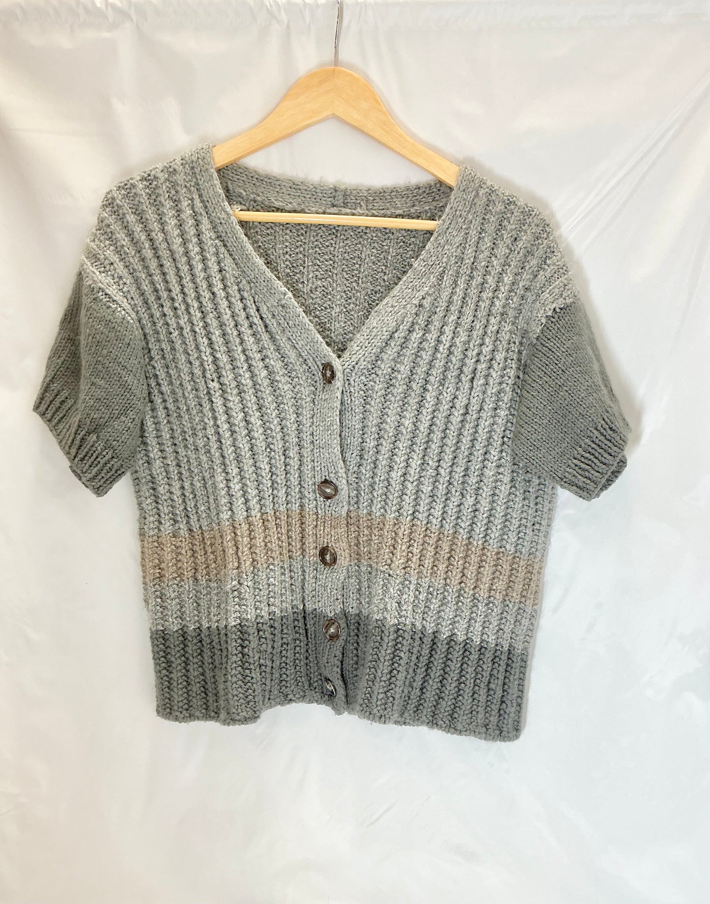 Handmade Knit Button-Up Cardigan