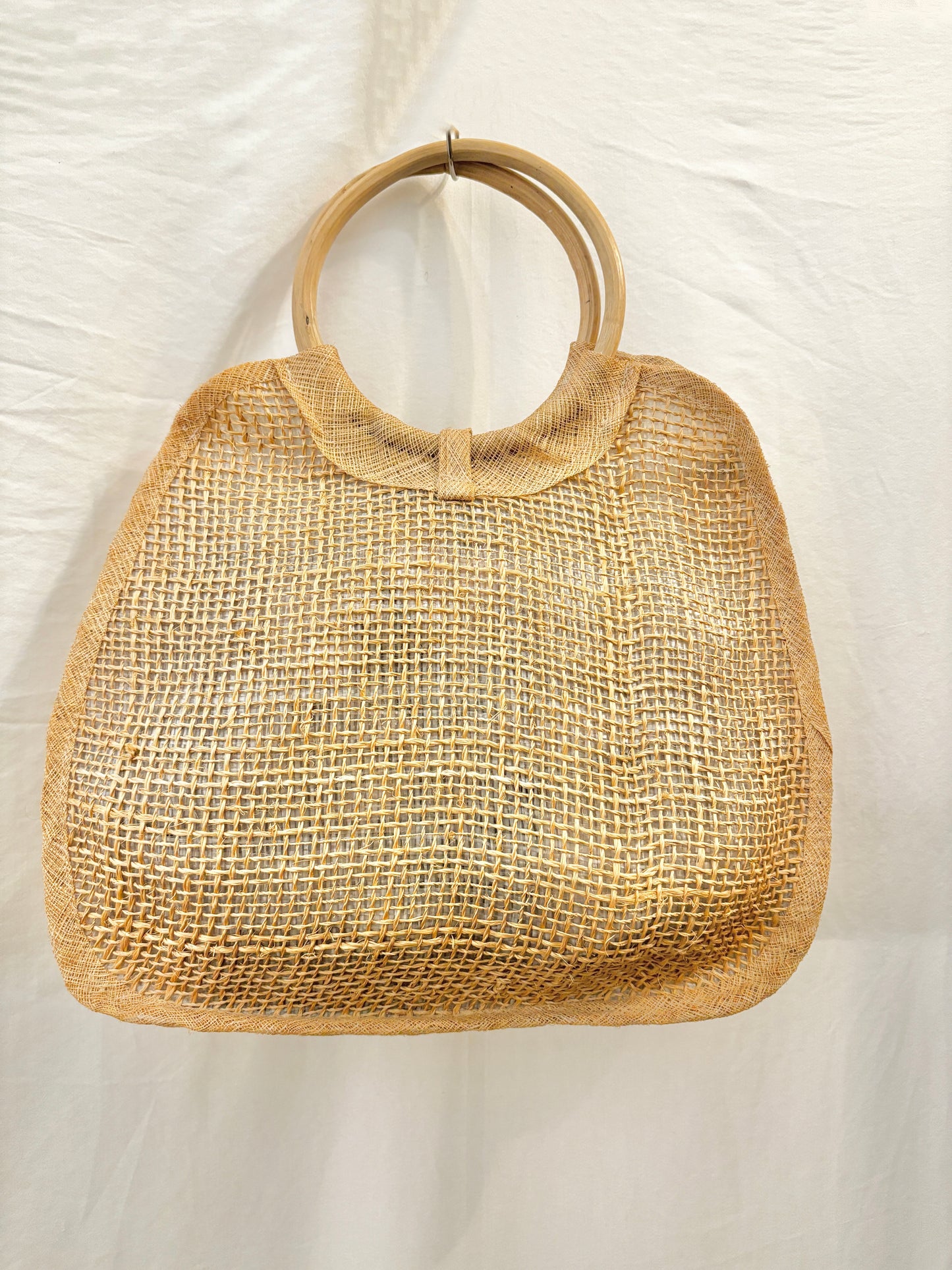 Vintage Woven Floral Handbag