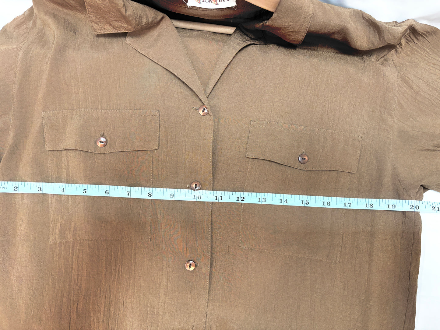 Vintage 90s Rust Brown Shirt by Florfina