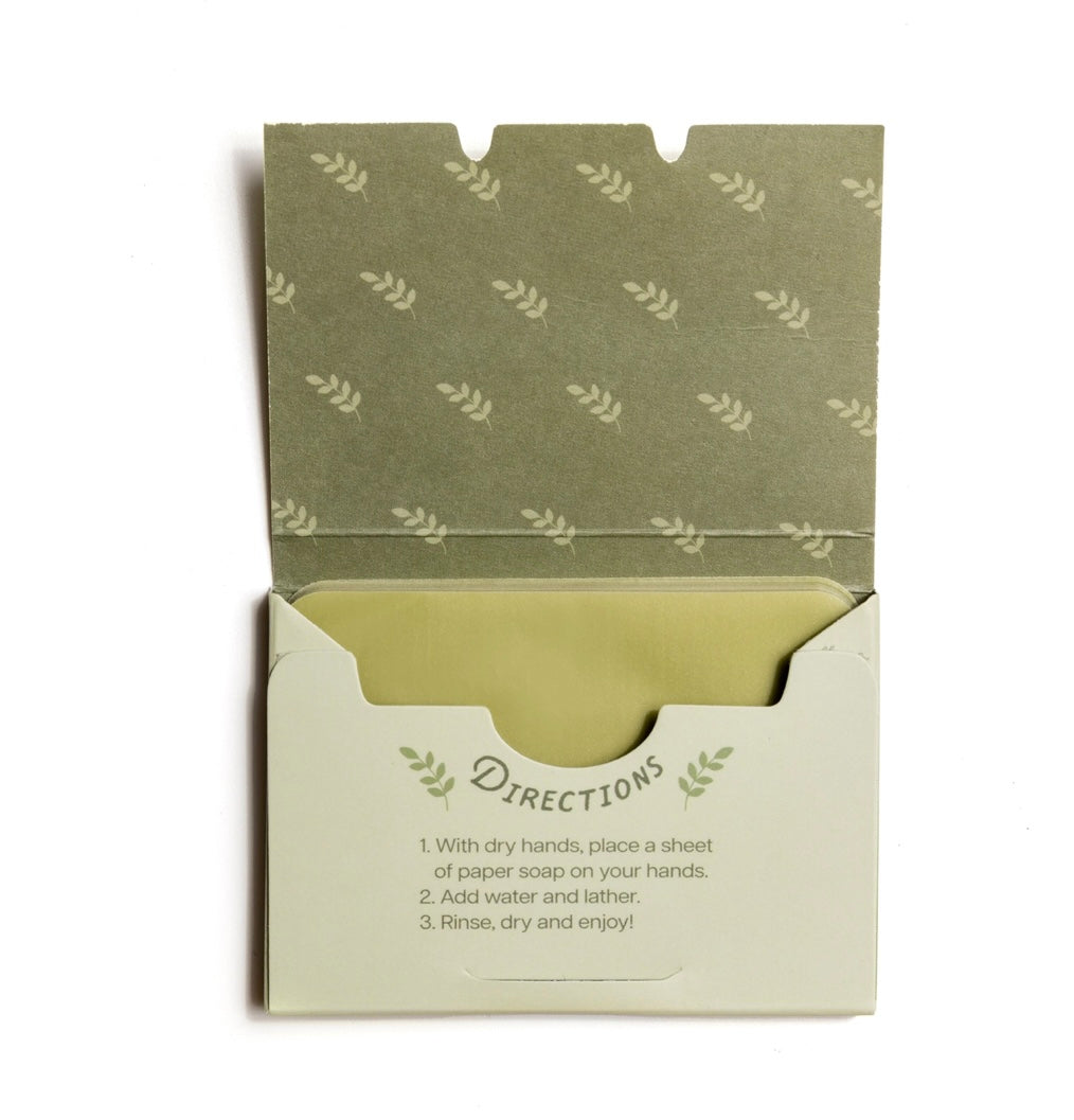 Paper Soap – Olive Oil, Travel Size, 50 Sheets
