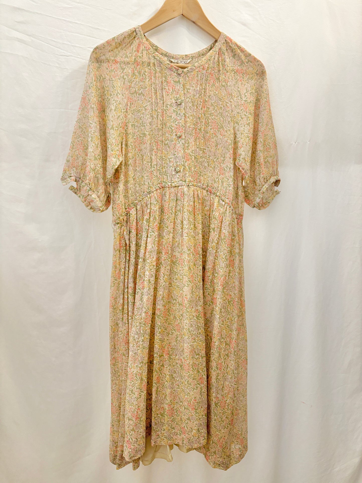 Vintage Floral Midi Dress