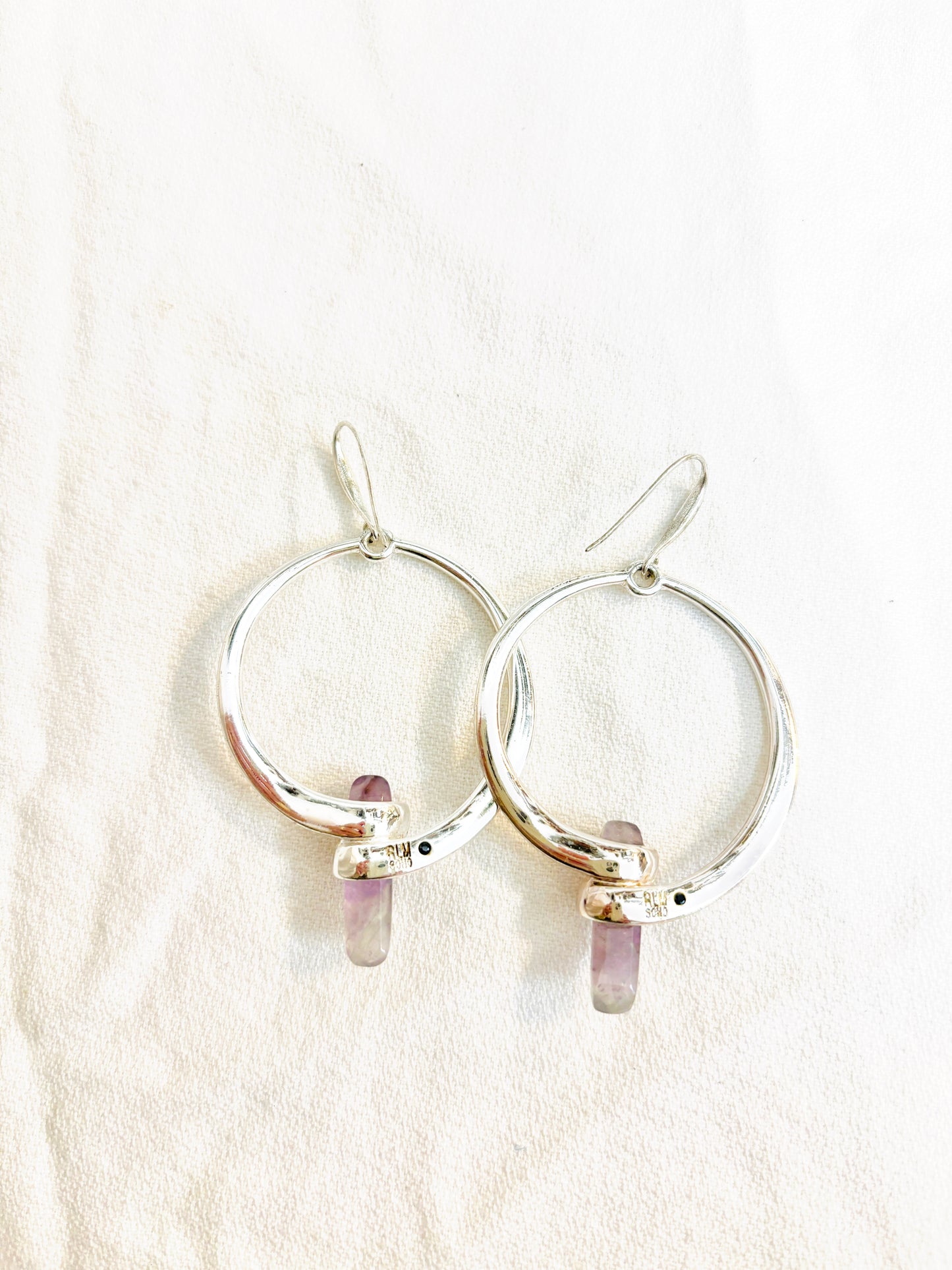 Soho Robert Lee Morris Amethyst Crystal Point Earrings