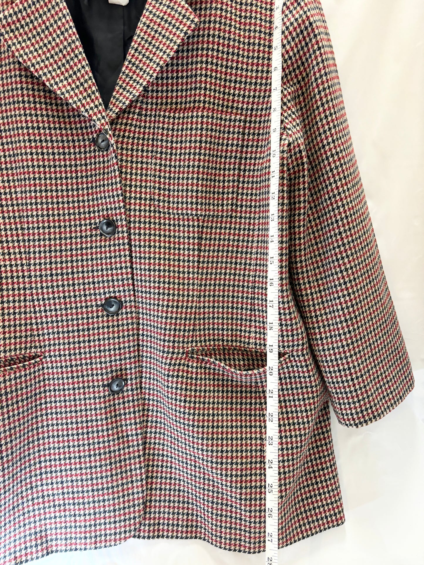 Vintage 1980s houndstooth blazer