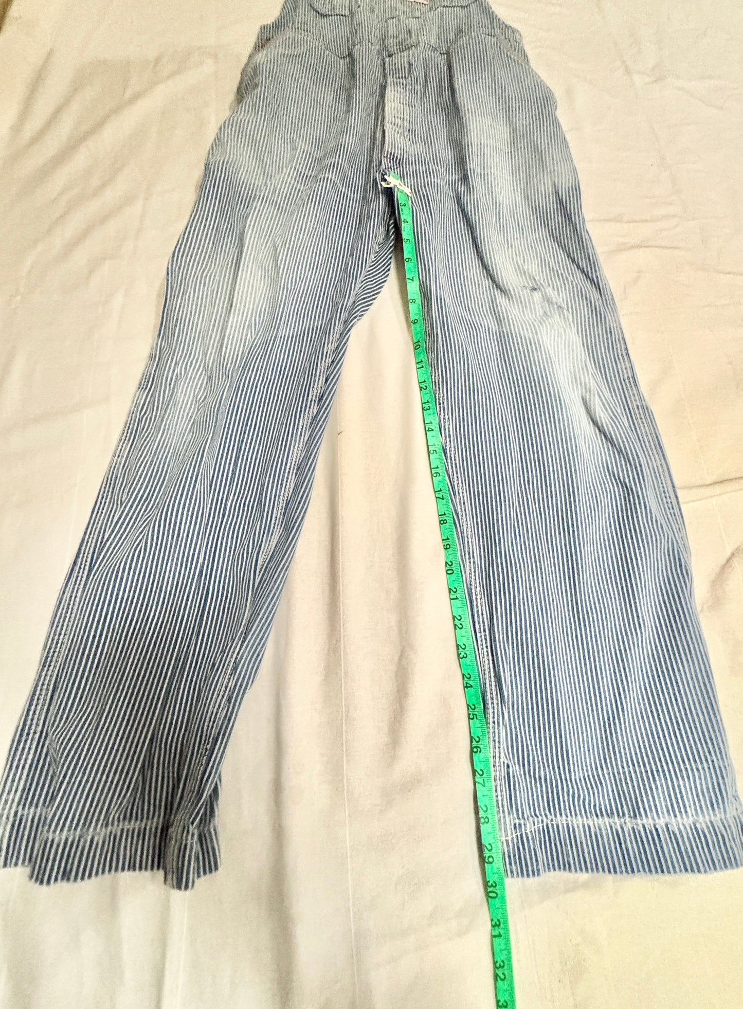 Round House hickory stripe overalls