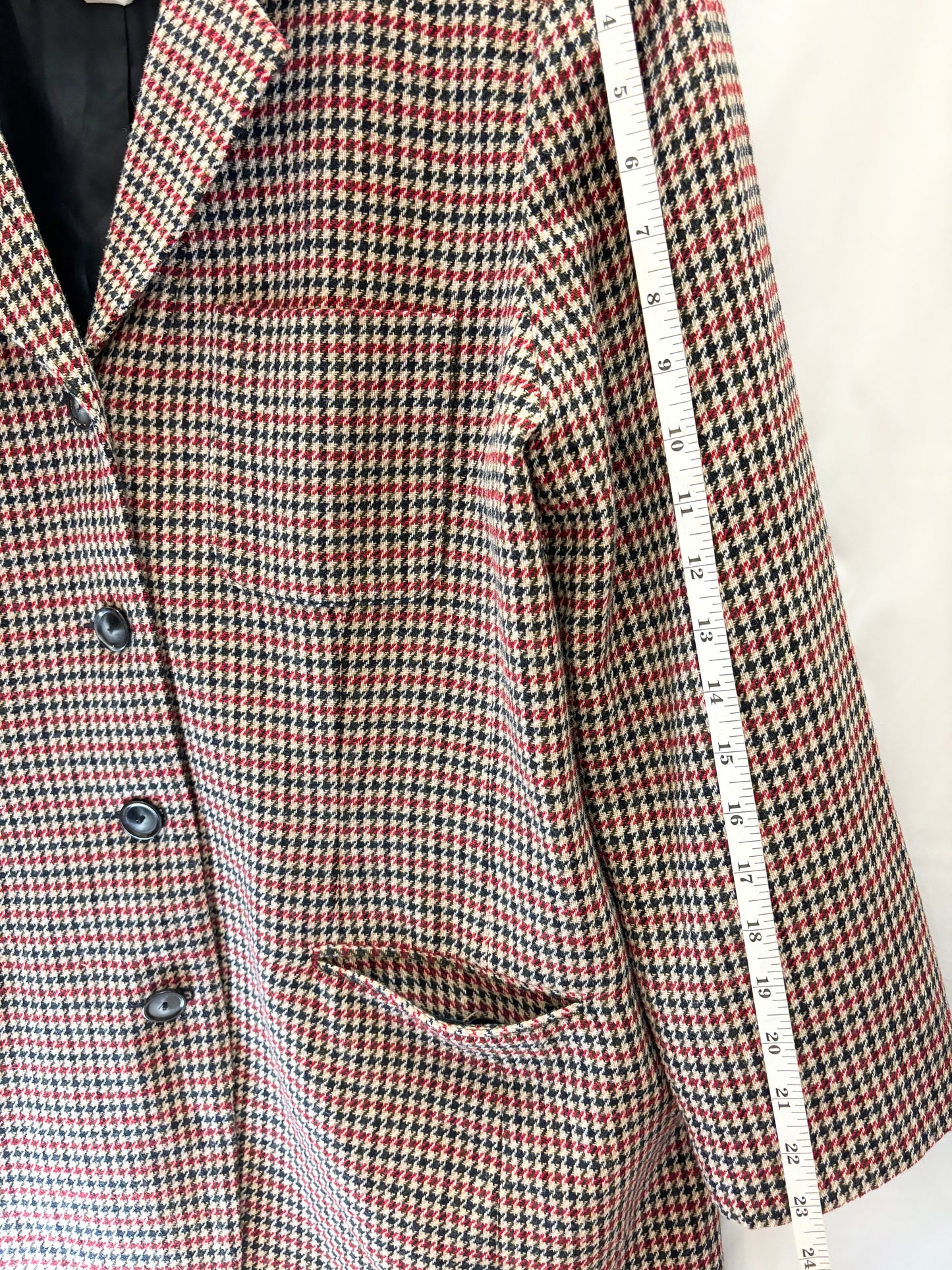 Vintage 1980s houndstooth blazer