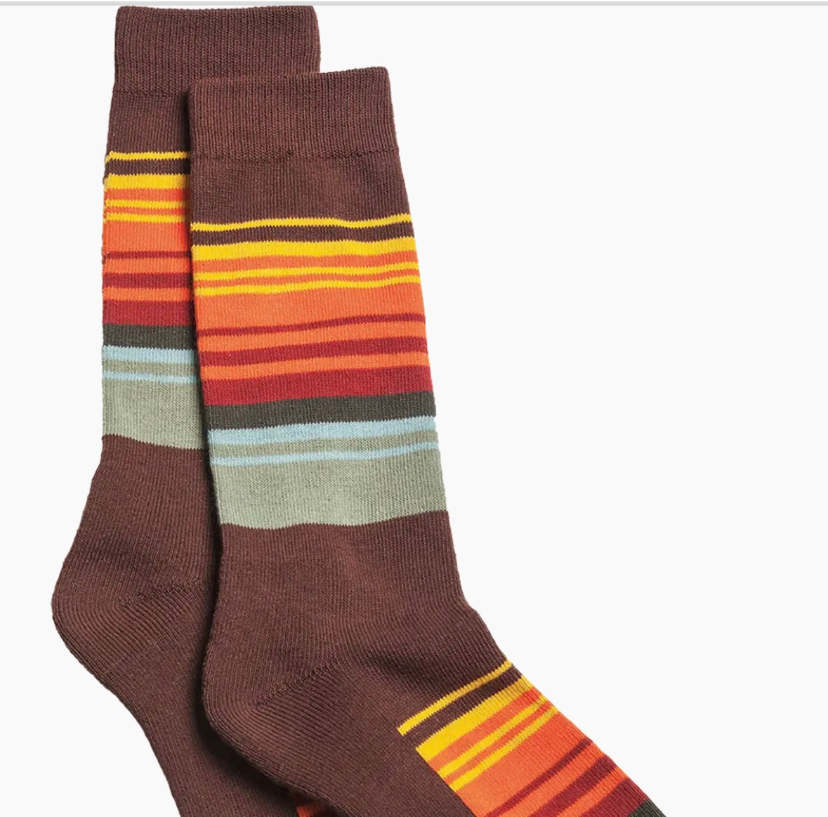 National Park Stripe Cotton Crew Socks