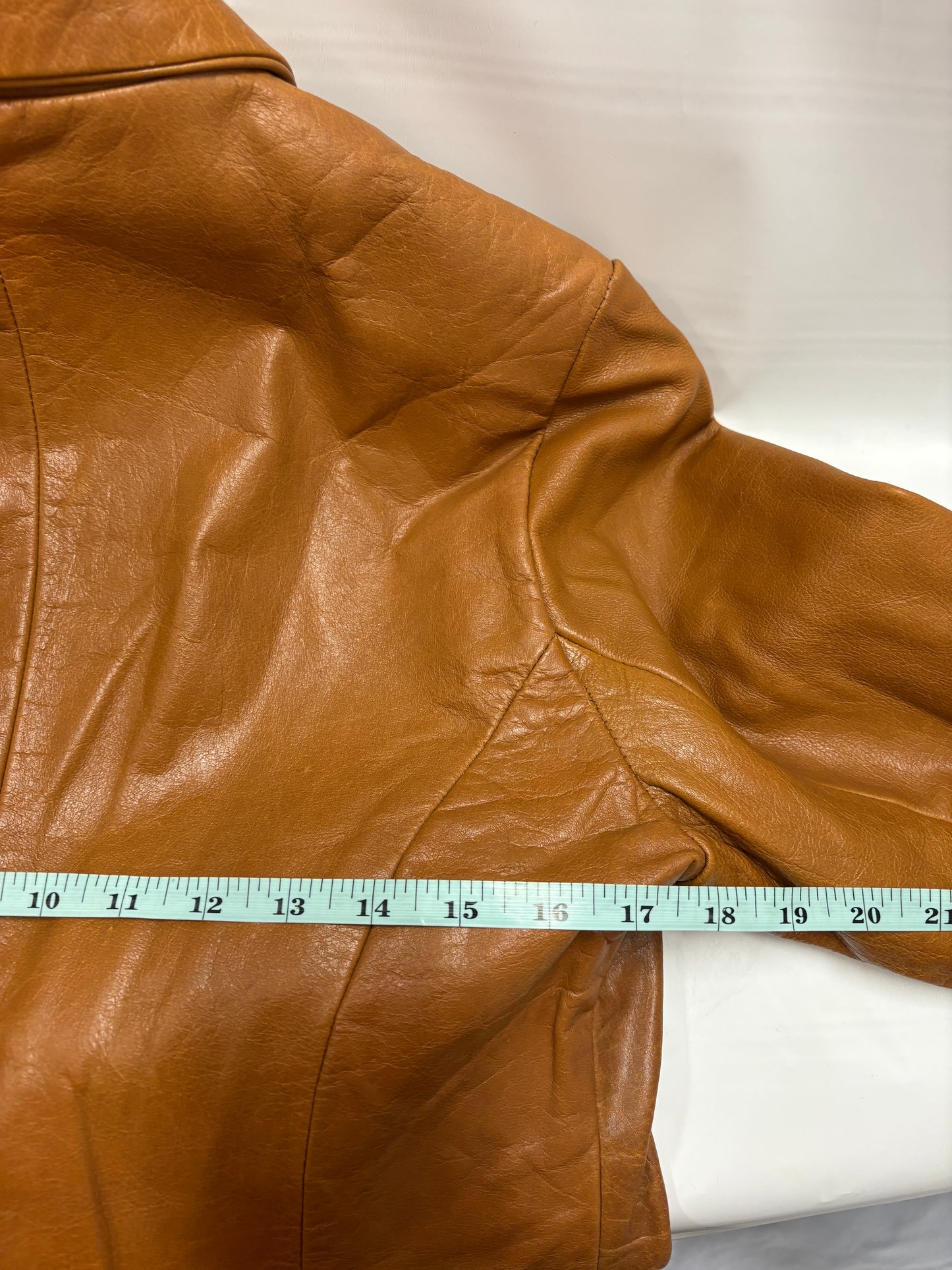 Attraction London Vintage Brown Leather Jacket Women Size XL