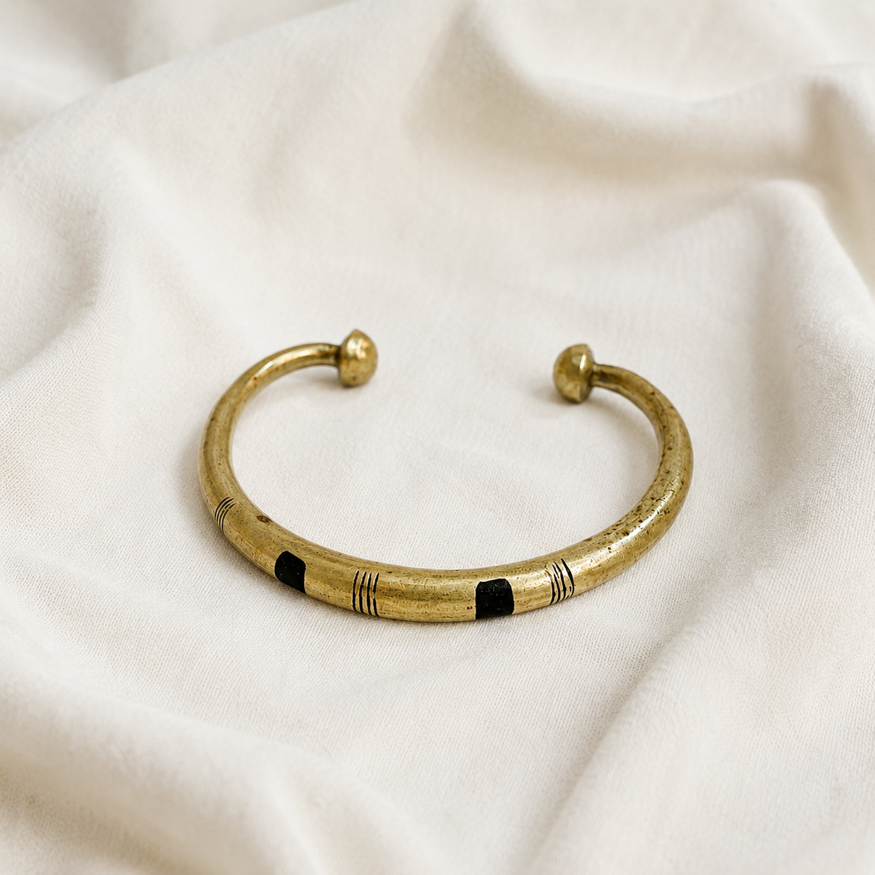Tuareg Brass Cuff Bracelet