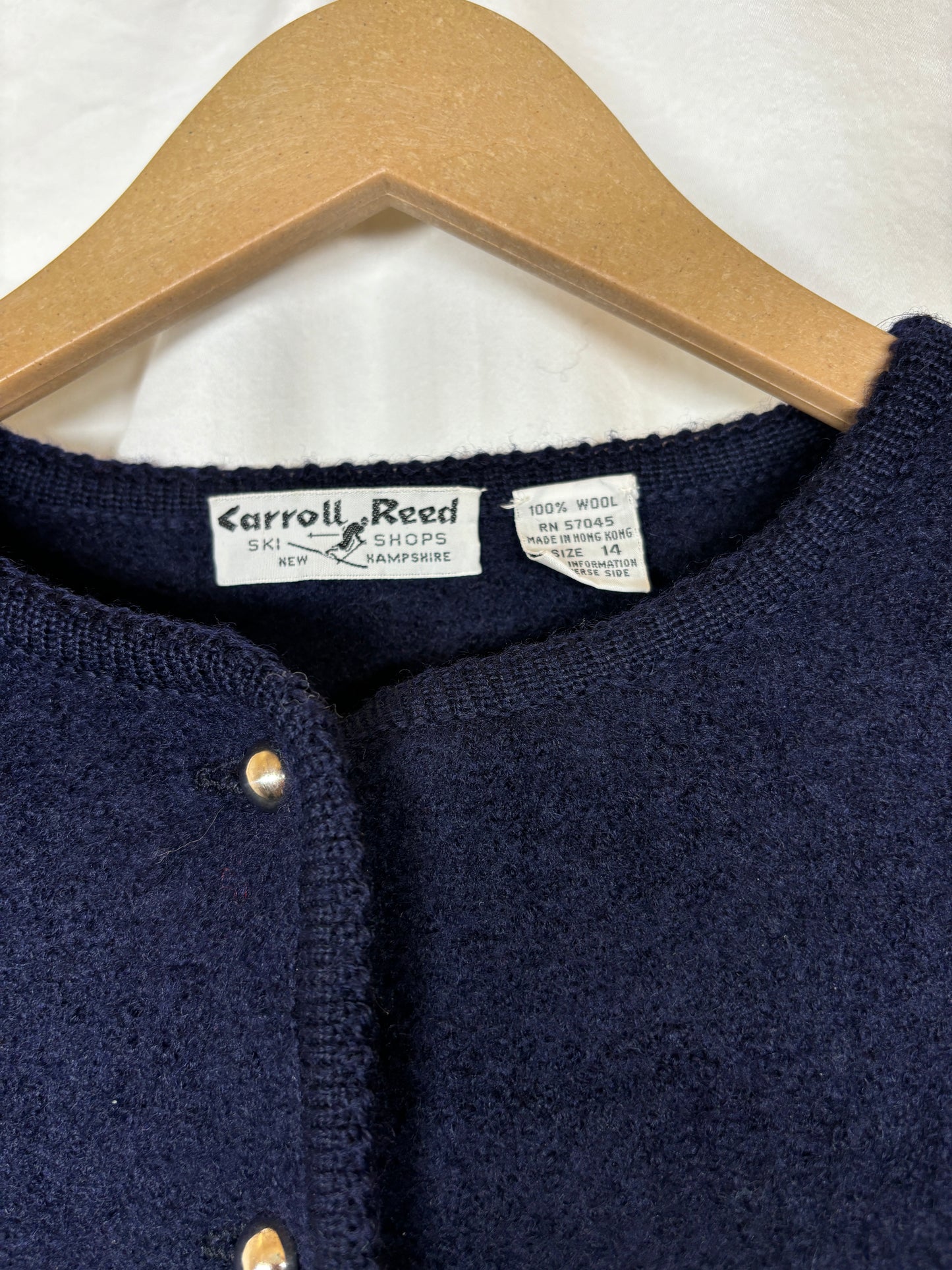 1990s Carroll Reed Wool Knit Cardigan
