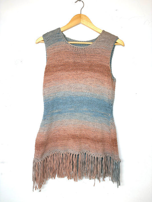 Boho Knit Fringe Tunic