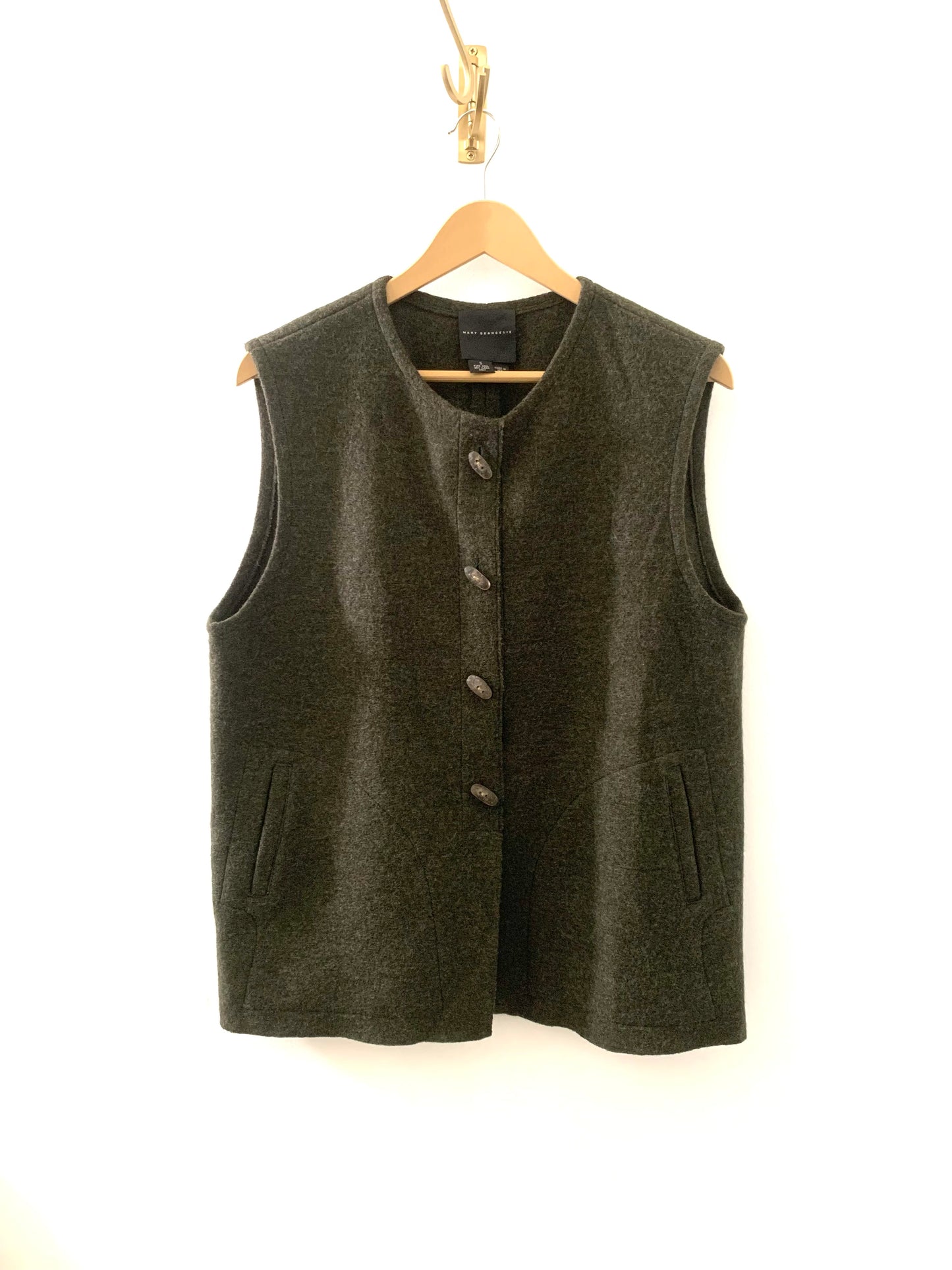 Layer vest in wool cashmere