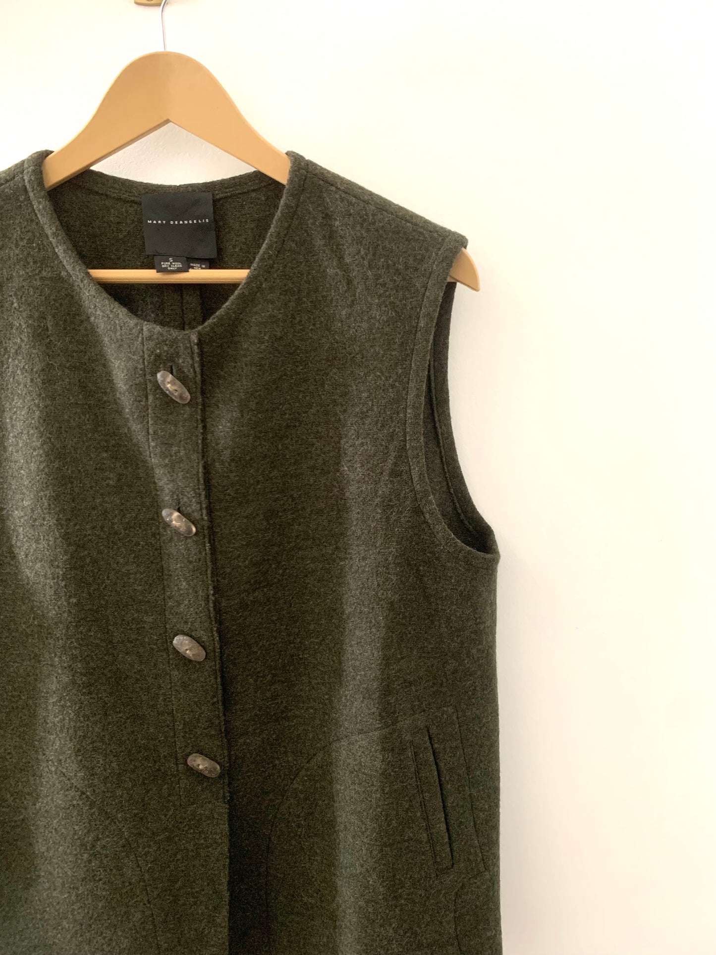 Layer vest in wool cashmere