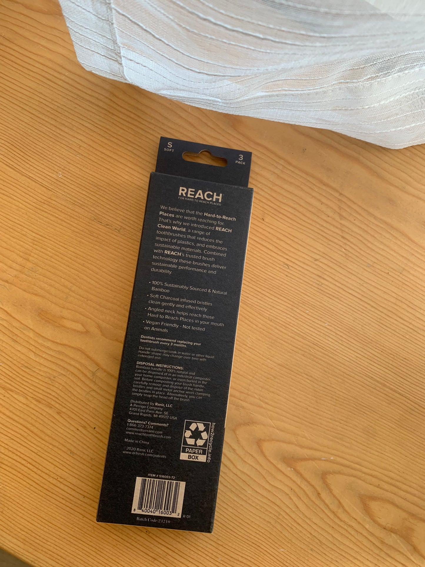 Bamboo soft toothbrush