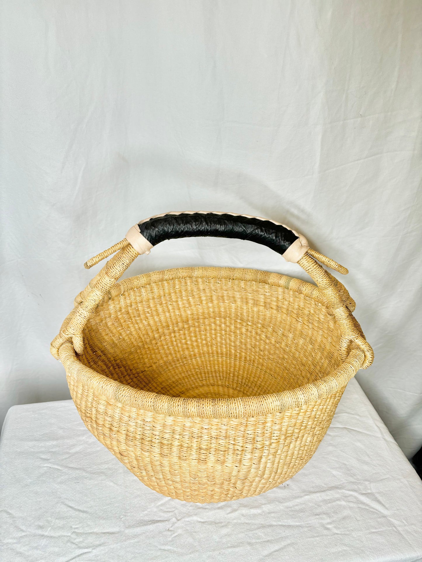 Natural handwoven basket