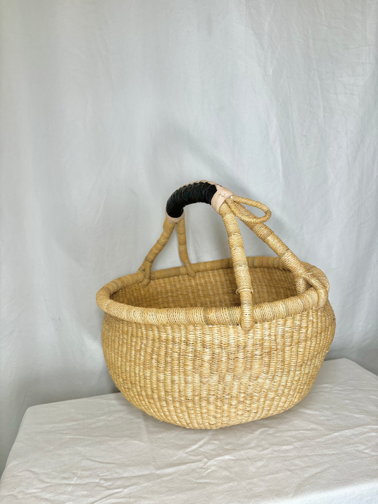 Natural handwoven basket