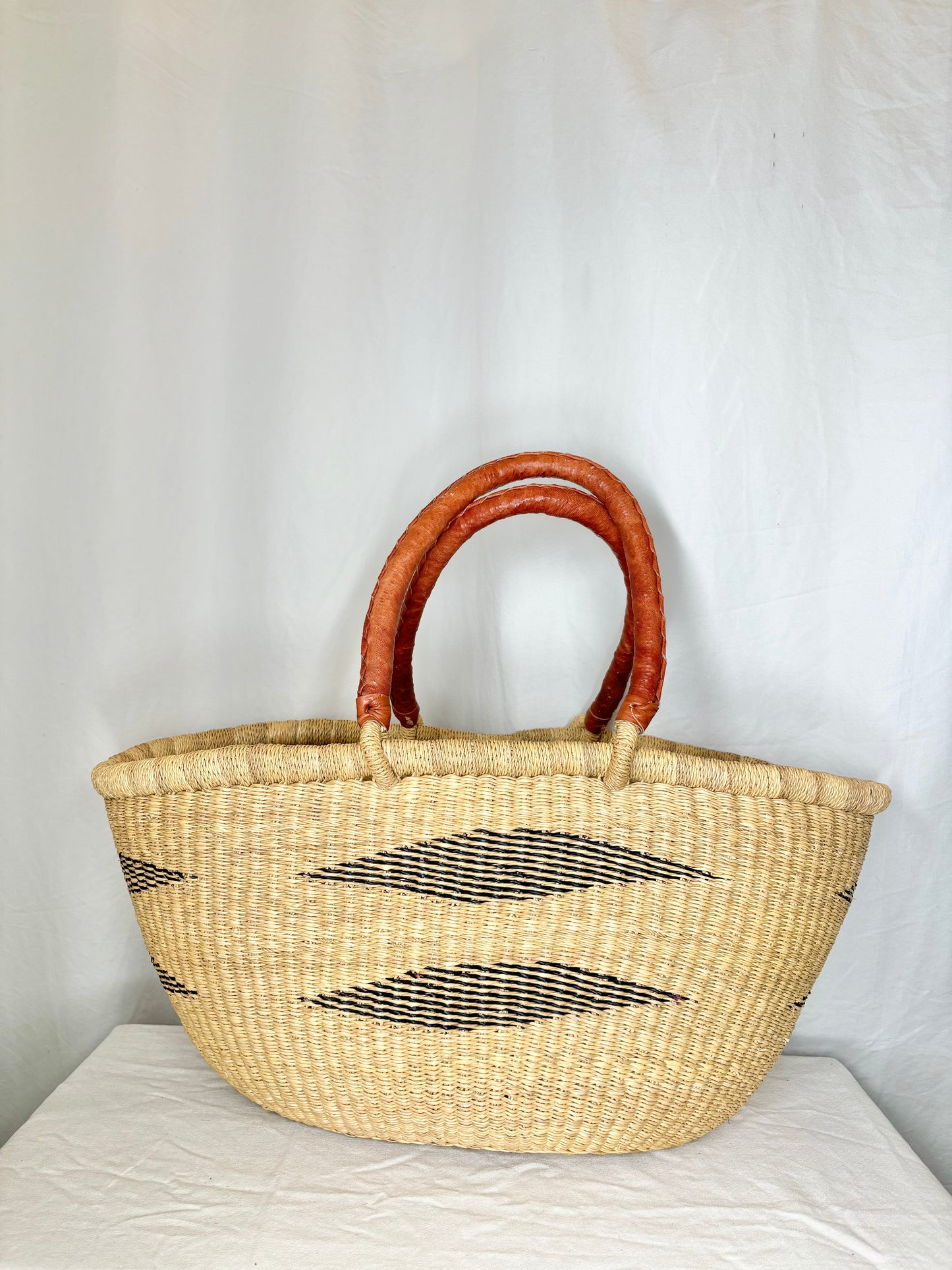 Natural Diamond Woven Basket