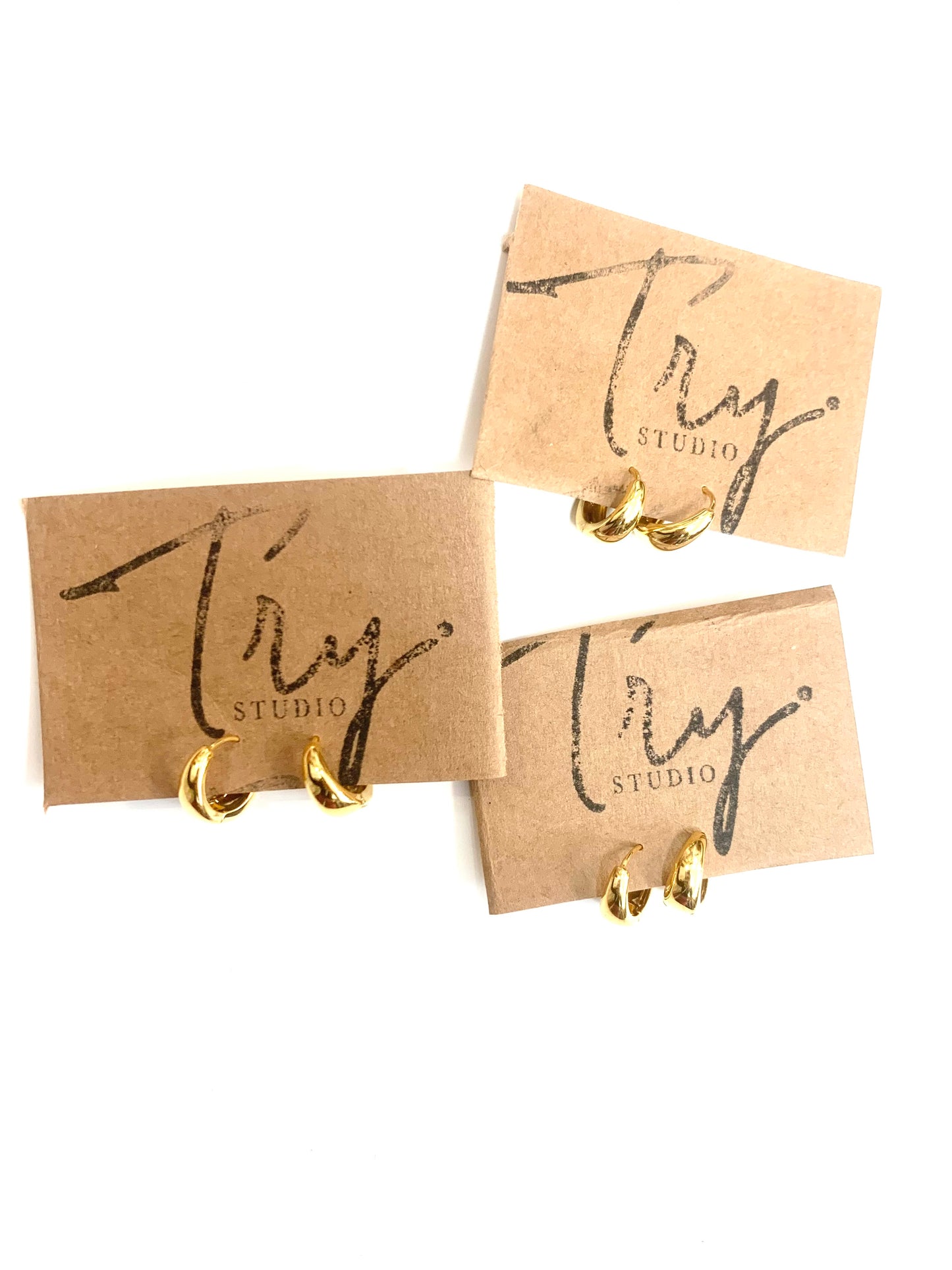 24 K gold Filled Dome Hoops, Bold gold hoop’s Minimalist