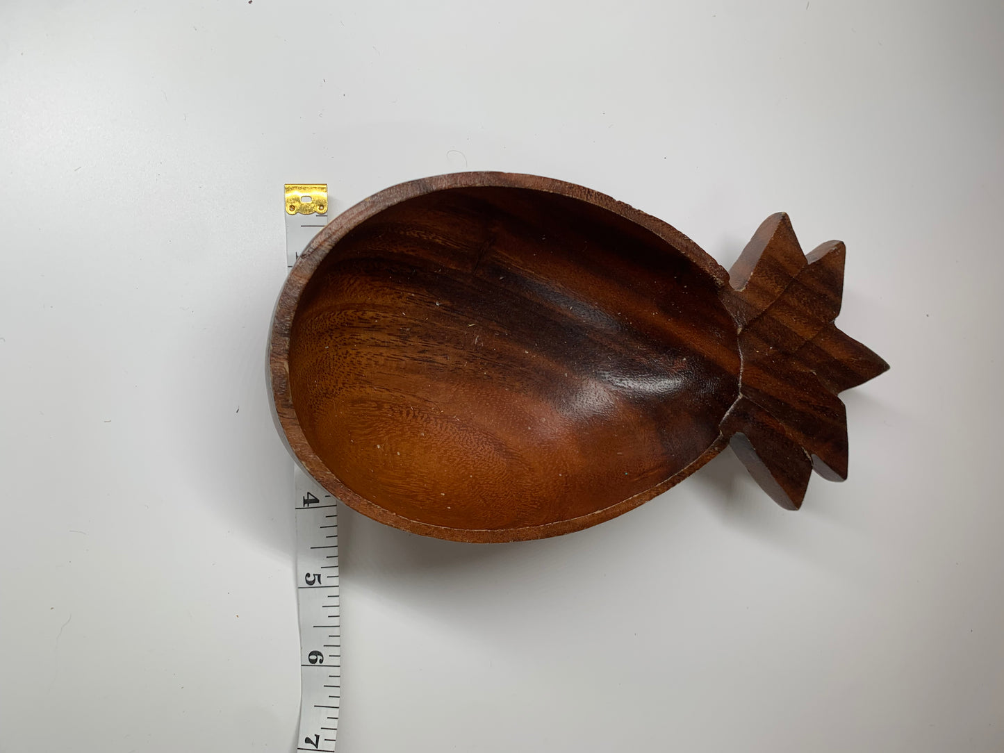 Vintage Carved Wood Pineapple, pineapple decor, teakwood bowl