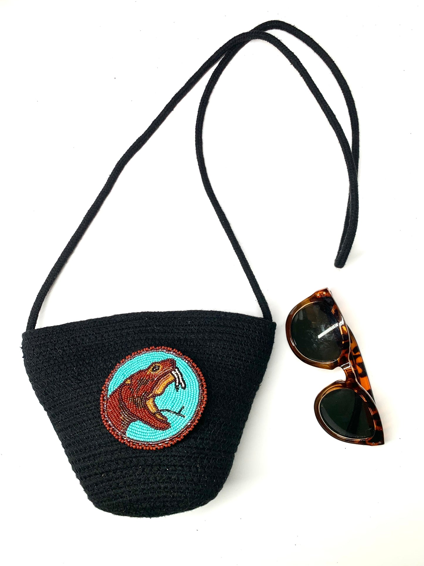 Beaded pouch mini bag