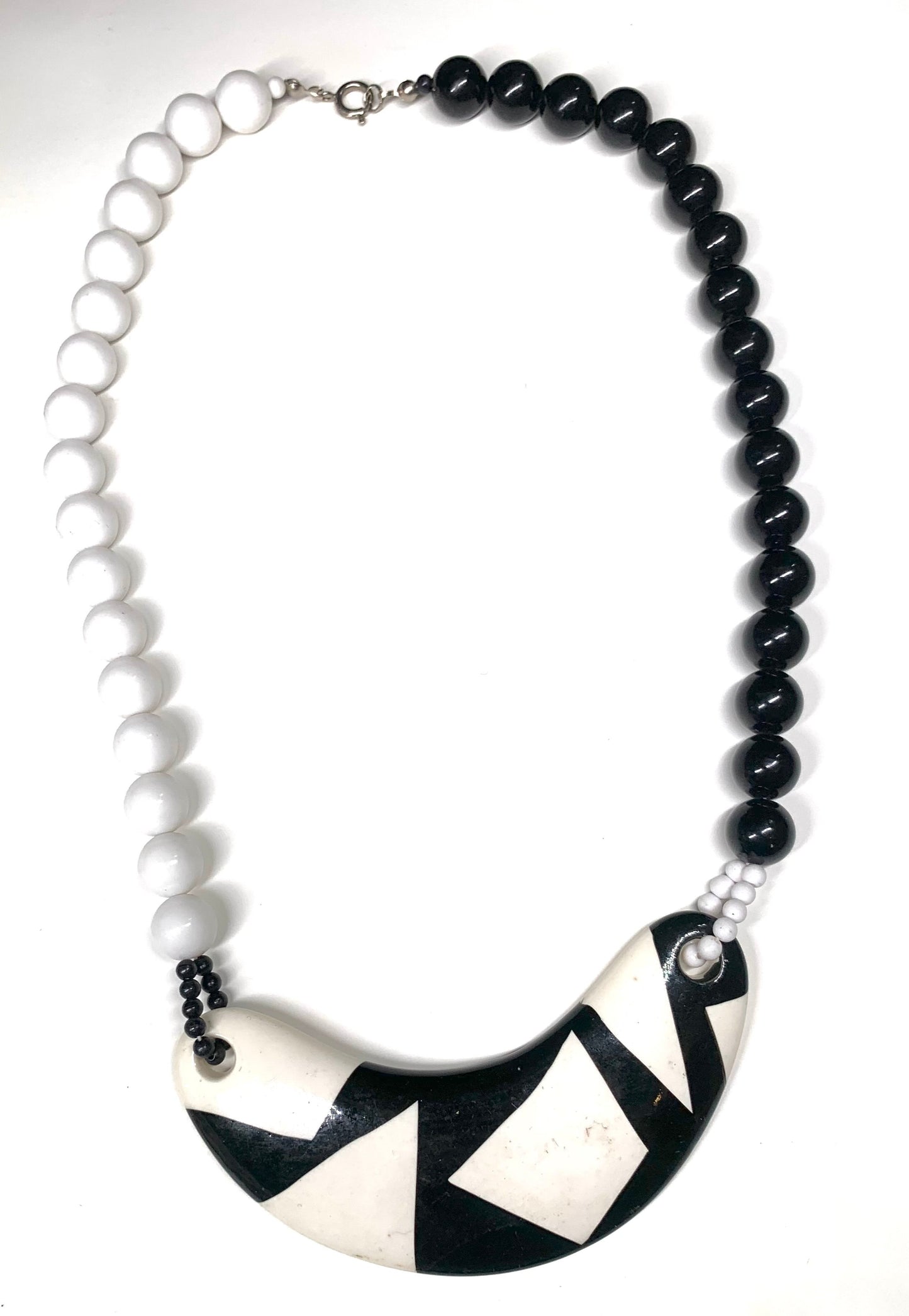 Black and white vintage necklace