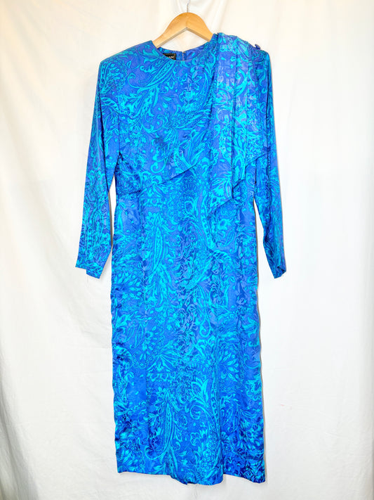 80s Vintage Silk Dress