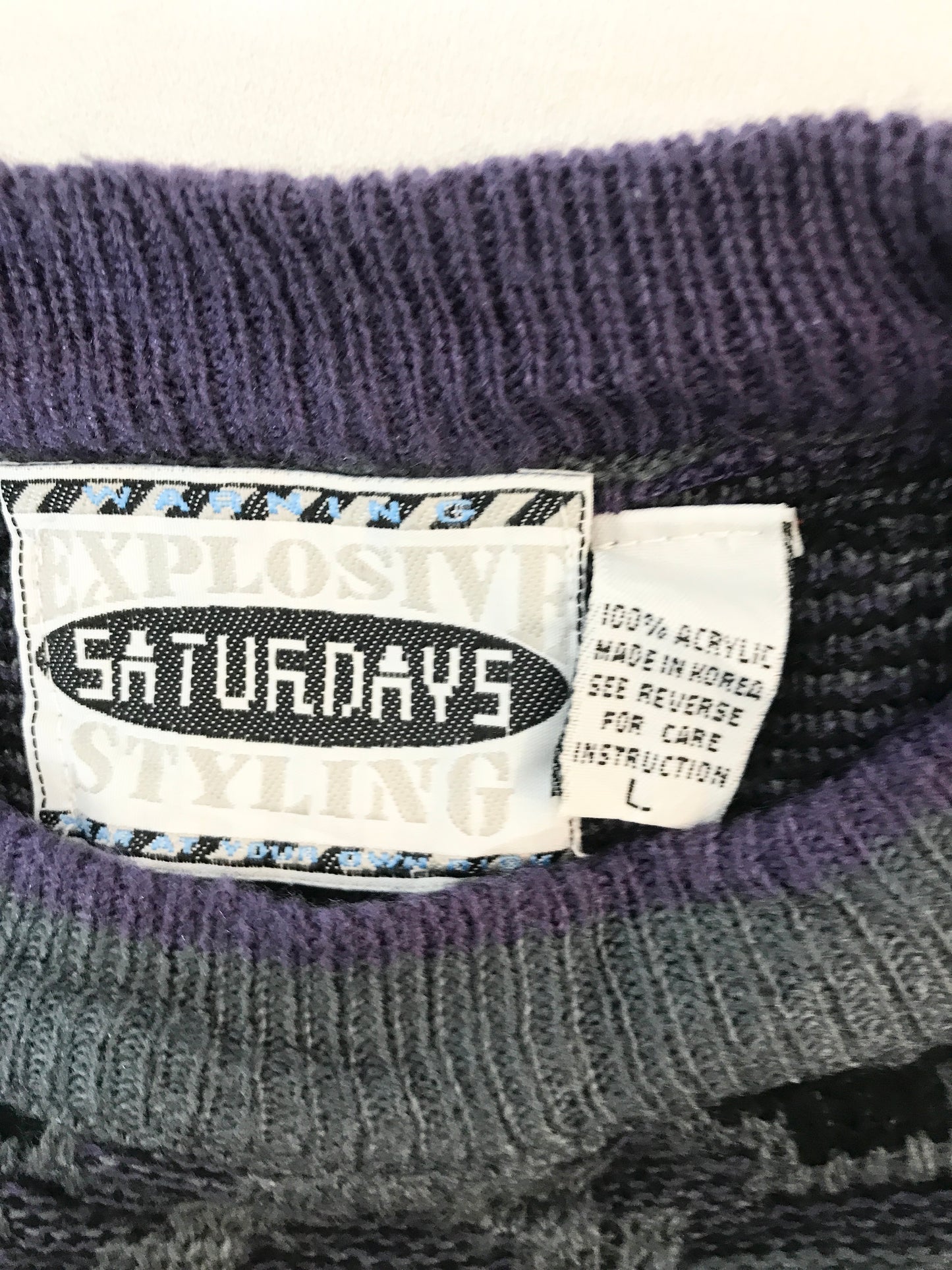 Vintage Explosive Saturdays Styling  Sweater