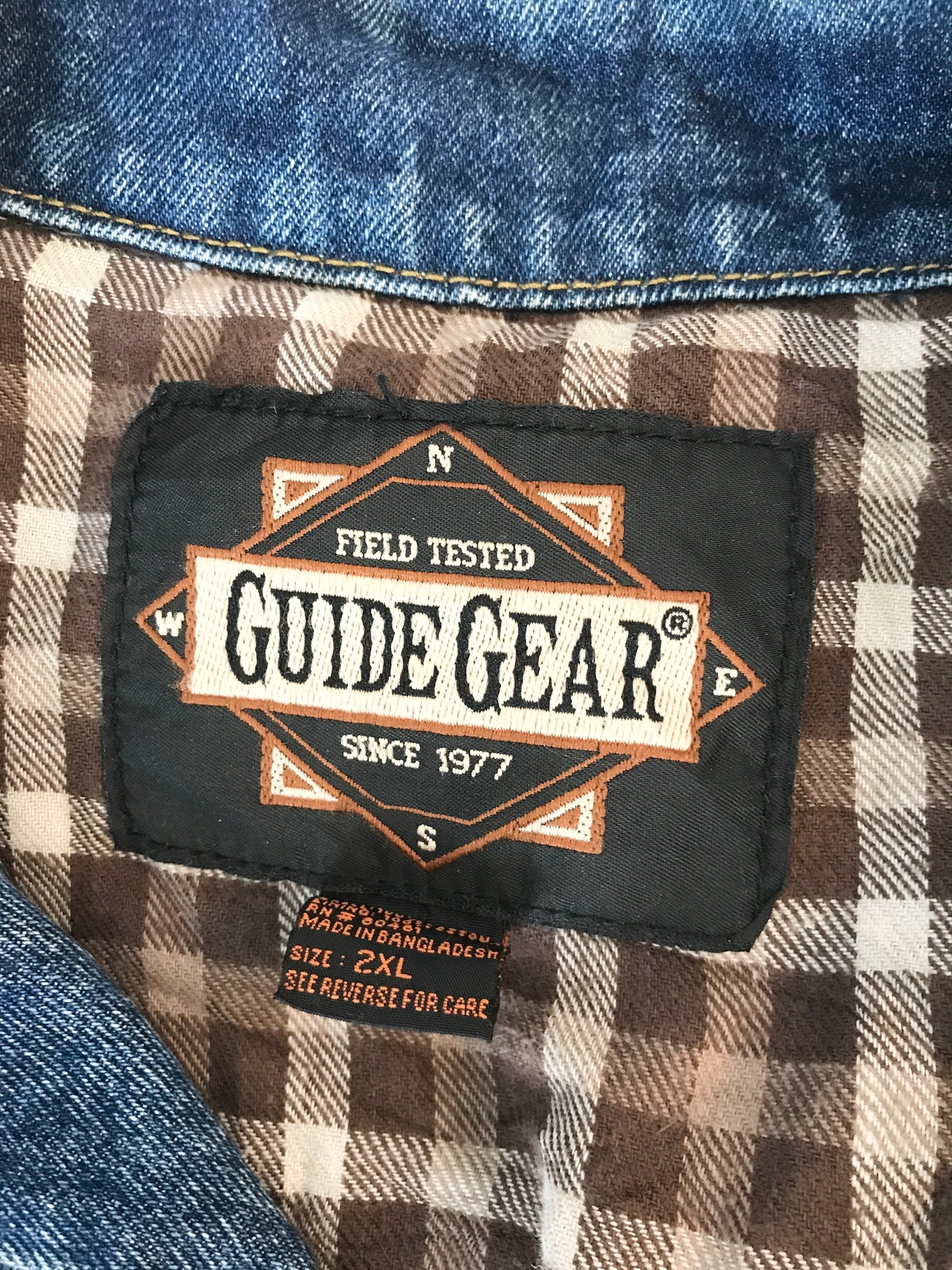 Vintage Guide Gear Denim Jacket unisex size XXL