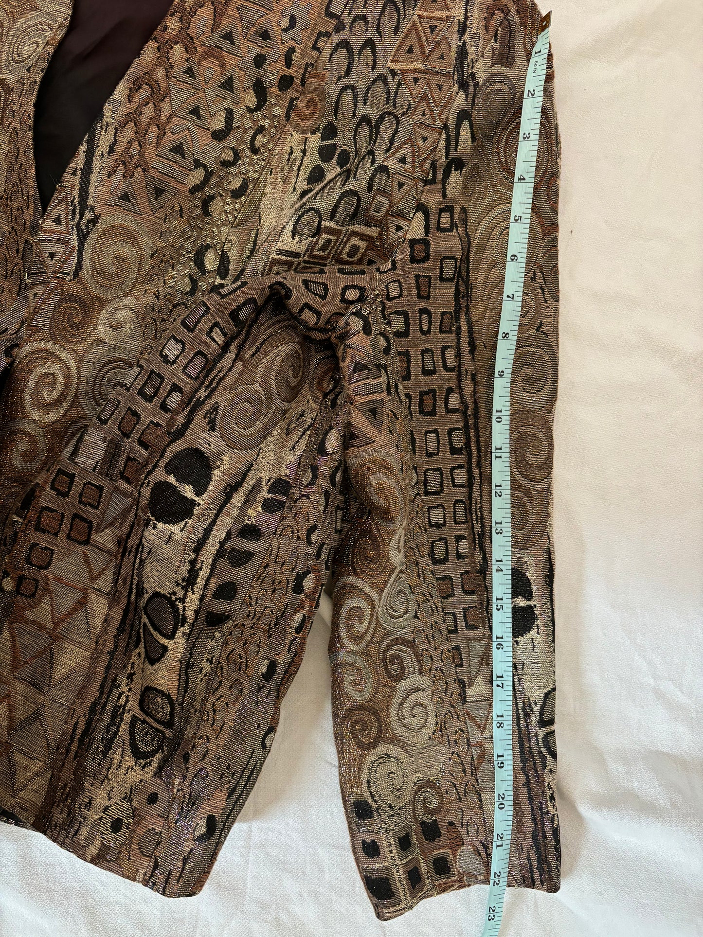Vintage 90s Metallic Brocade Blazer