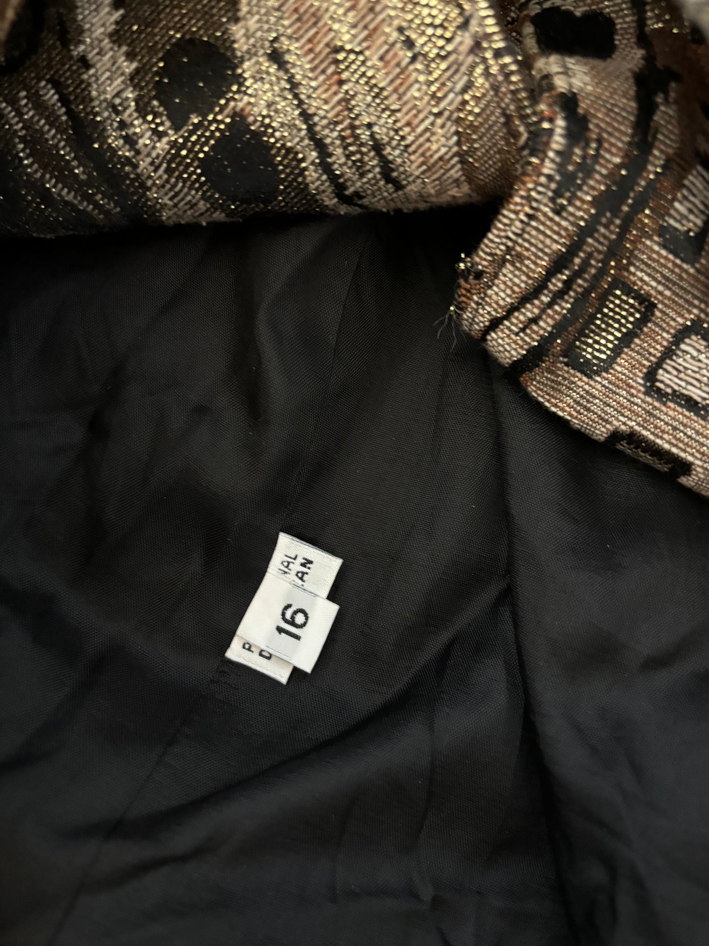 Vintage 90s Metallic Brocade Blazer