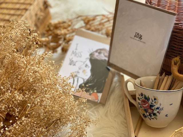 Miss you greeting card